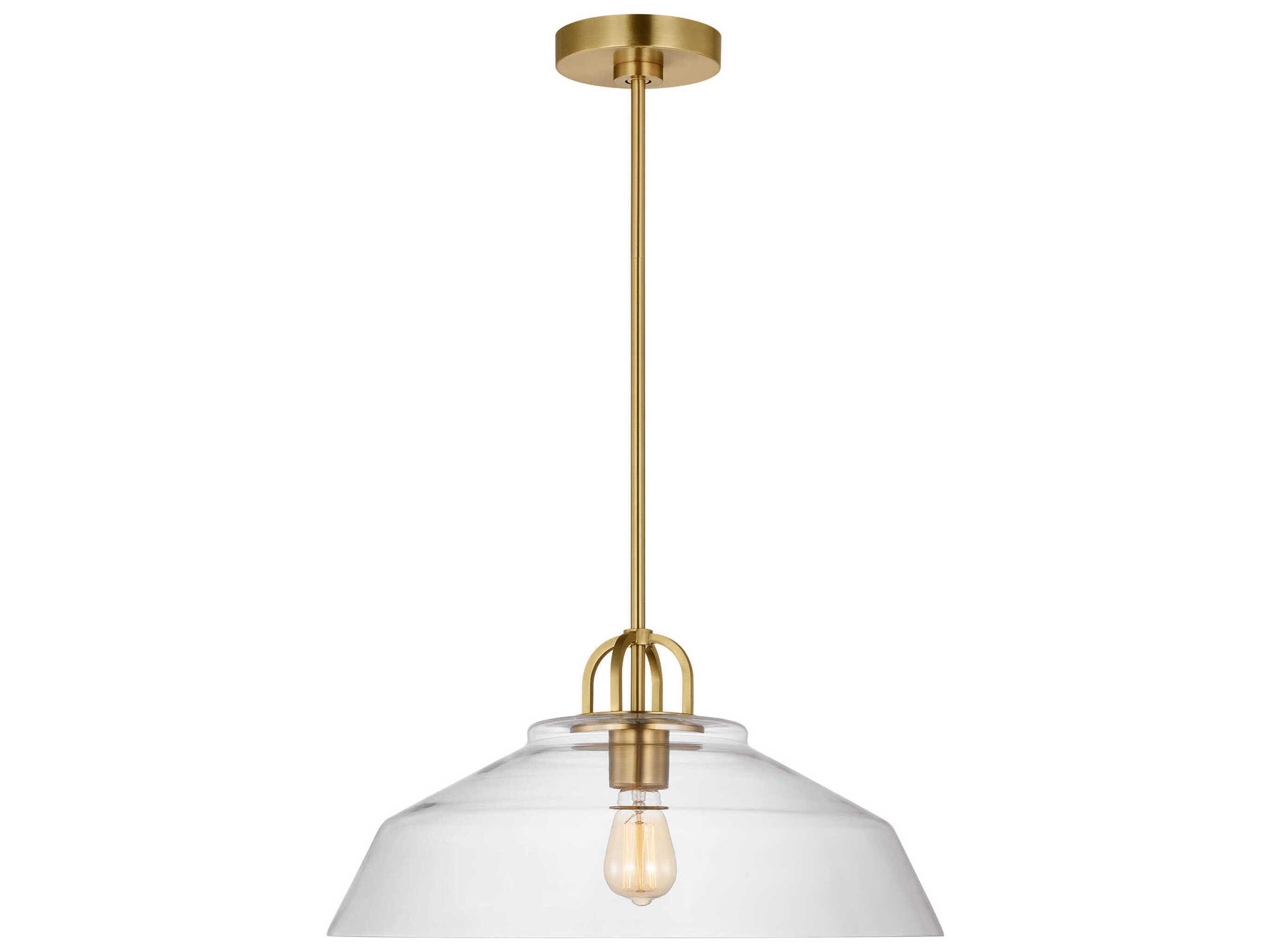 Visual Comfort Studio Payton 1-Light Satin Brass Pendant