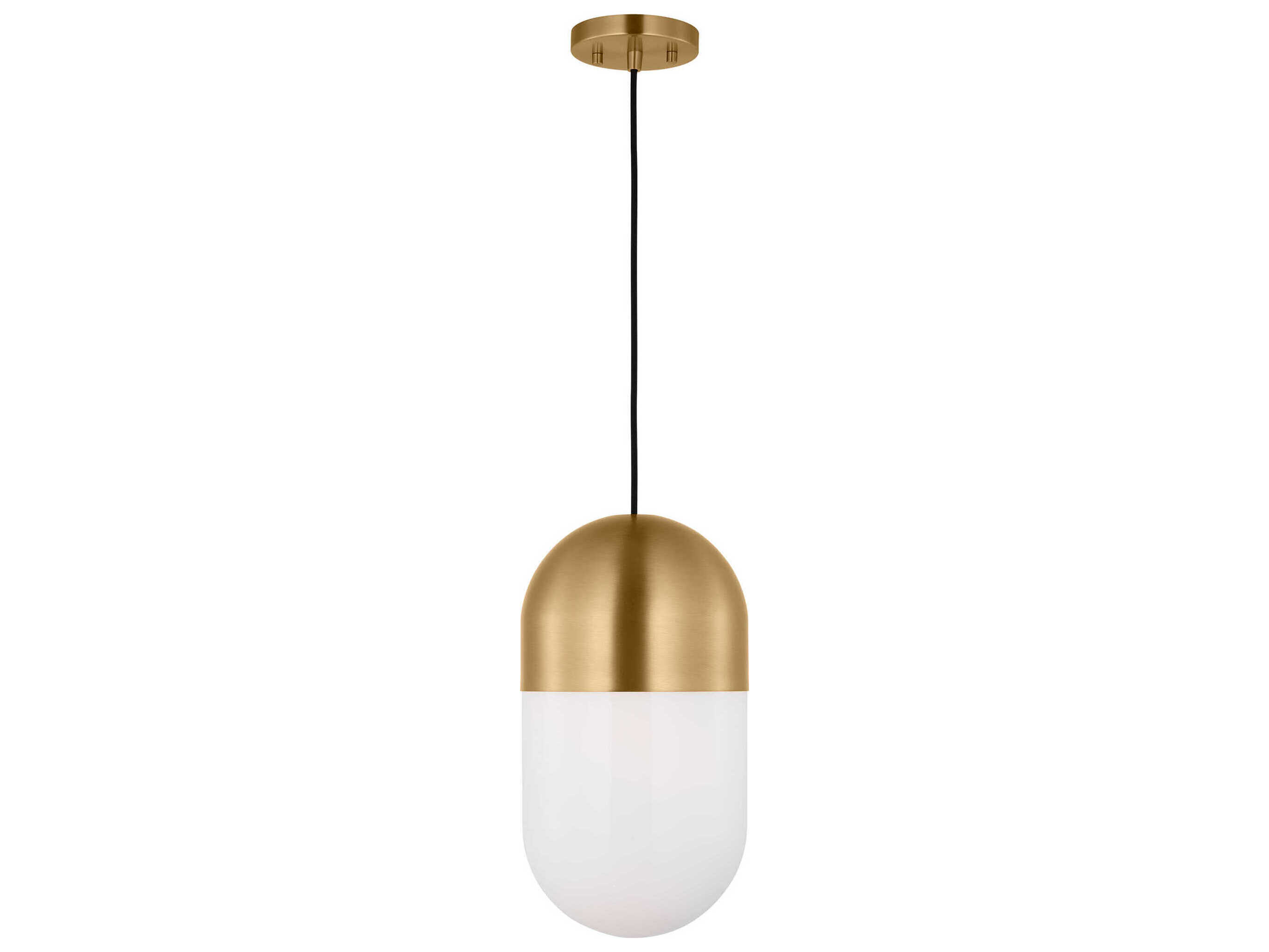 Visual Comfort Studio Foster 1-Light Satin Brass Mini Pendant