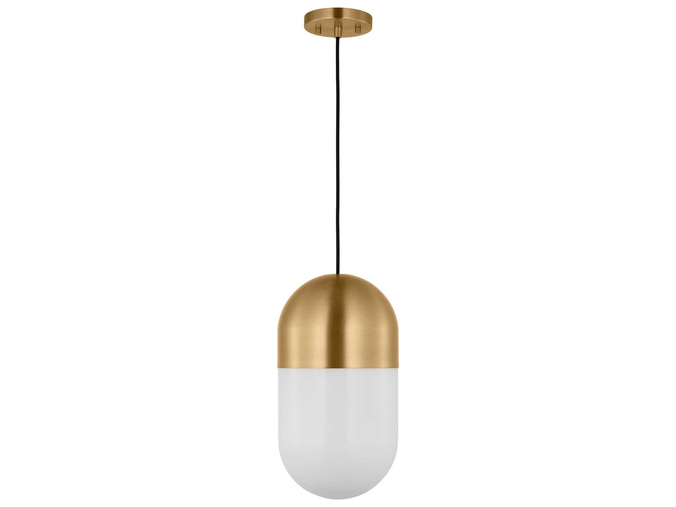 Visual Comfort Studio Foster 1-Light Satin Brass Mini Pendant