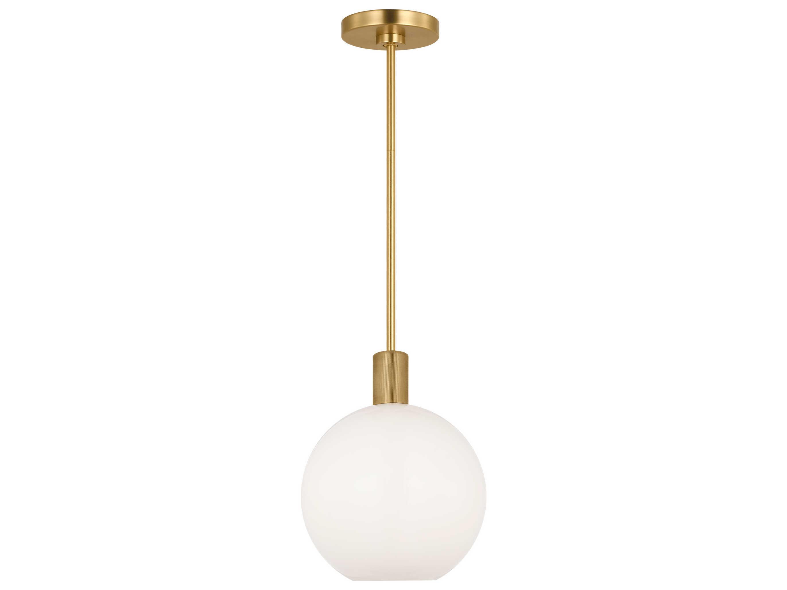 Visual Comfort Studio Colewood 1-Light Satin Brass Globe Mini Pendant
