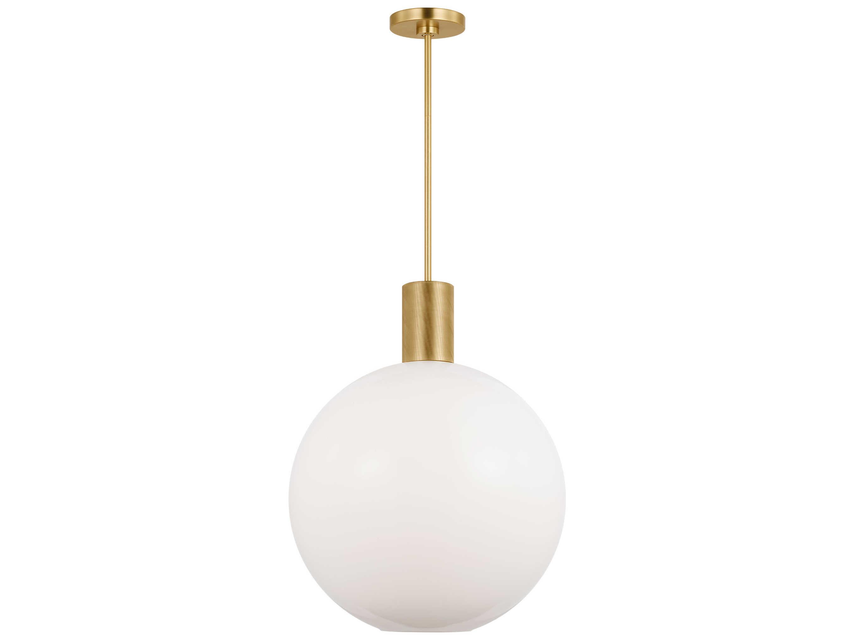 Visual Comfort Studio Colewood 1-Light Satin Brass Globe Pendant