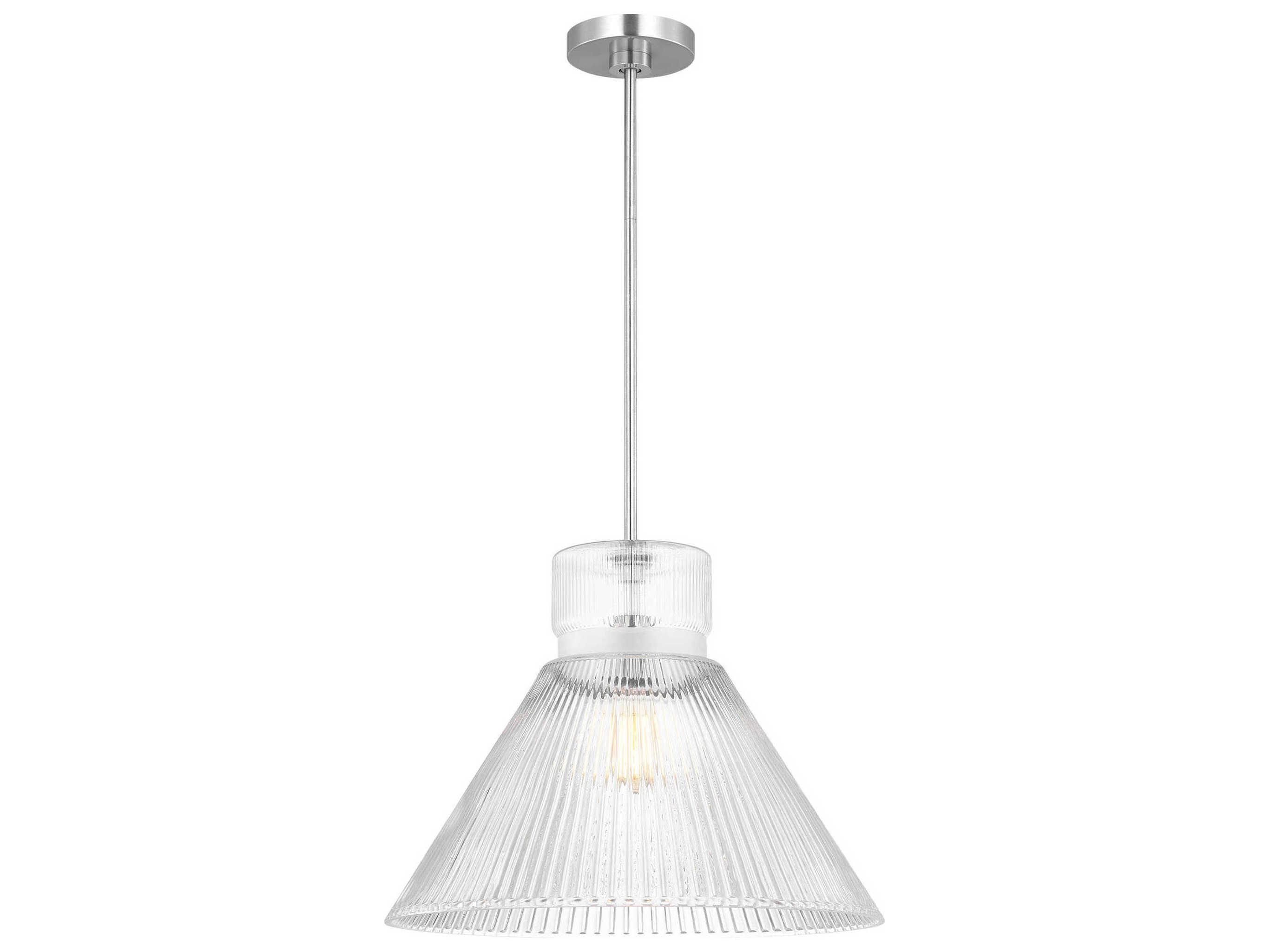Visual Comfort Studio Liouet 1-Light Brushed Nickel Pendant