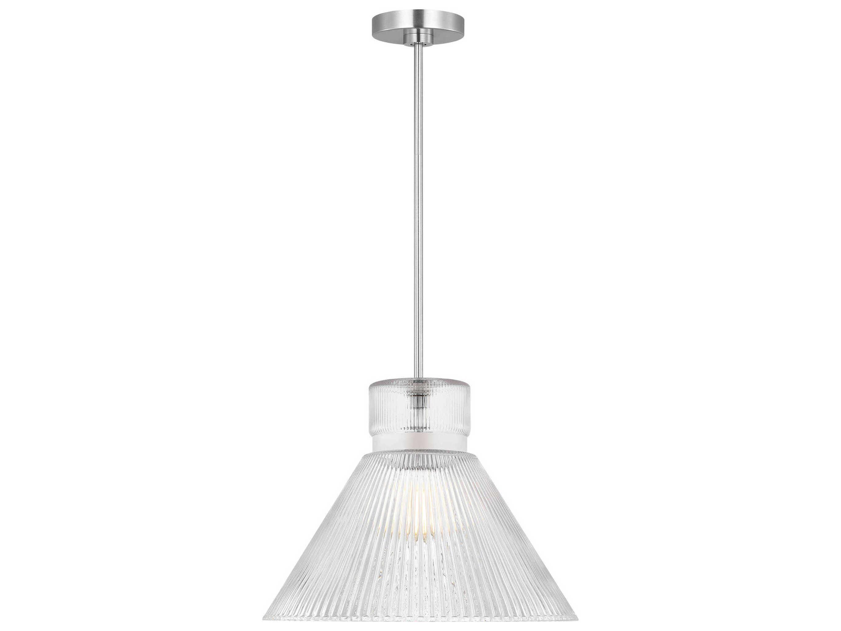 Visual Comfort Studio Liouet 1-Light Brushed Nickel Pendant