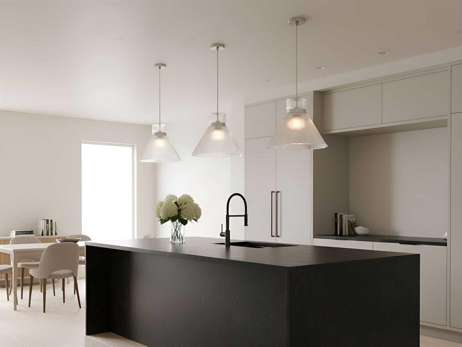 Visual Comfort Studio Liouet 1-Light Brushed Nickel Pendant