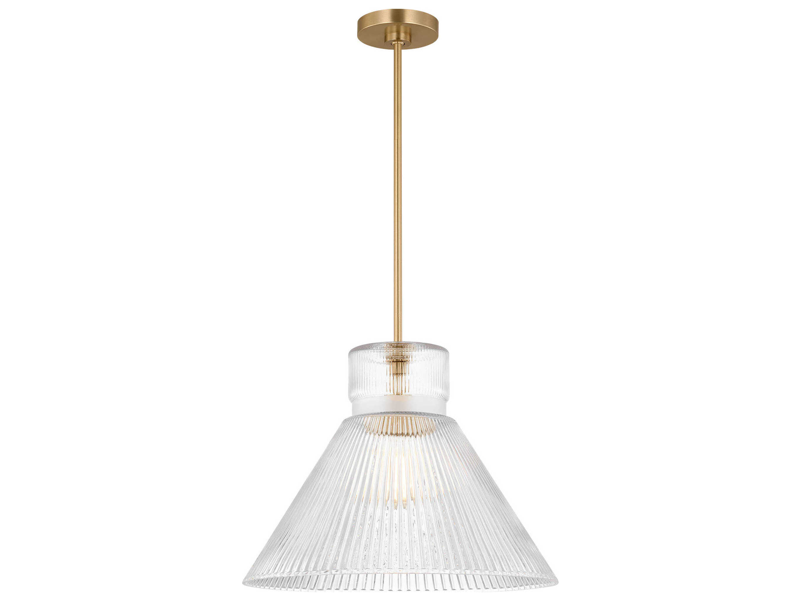 Visual Comfort Studio Liouet 1-Light Satin Brass Pendant