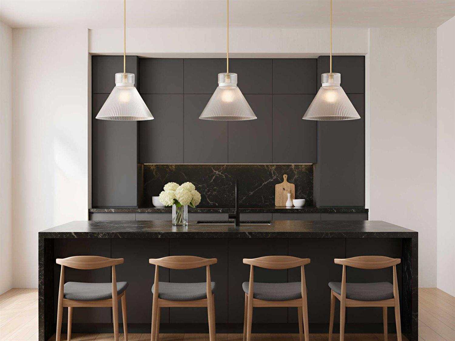 Visual Comfort Studio Liouet 1-Light Satin Brass Pendant