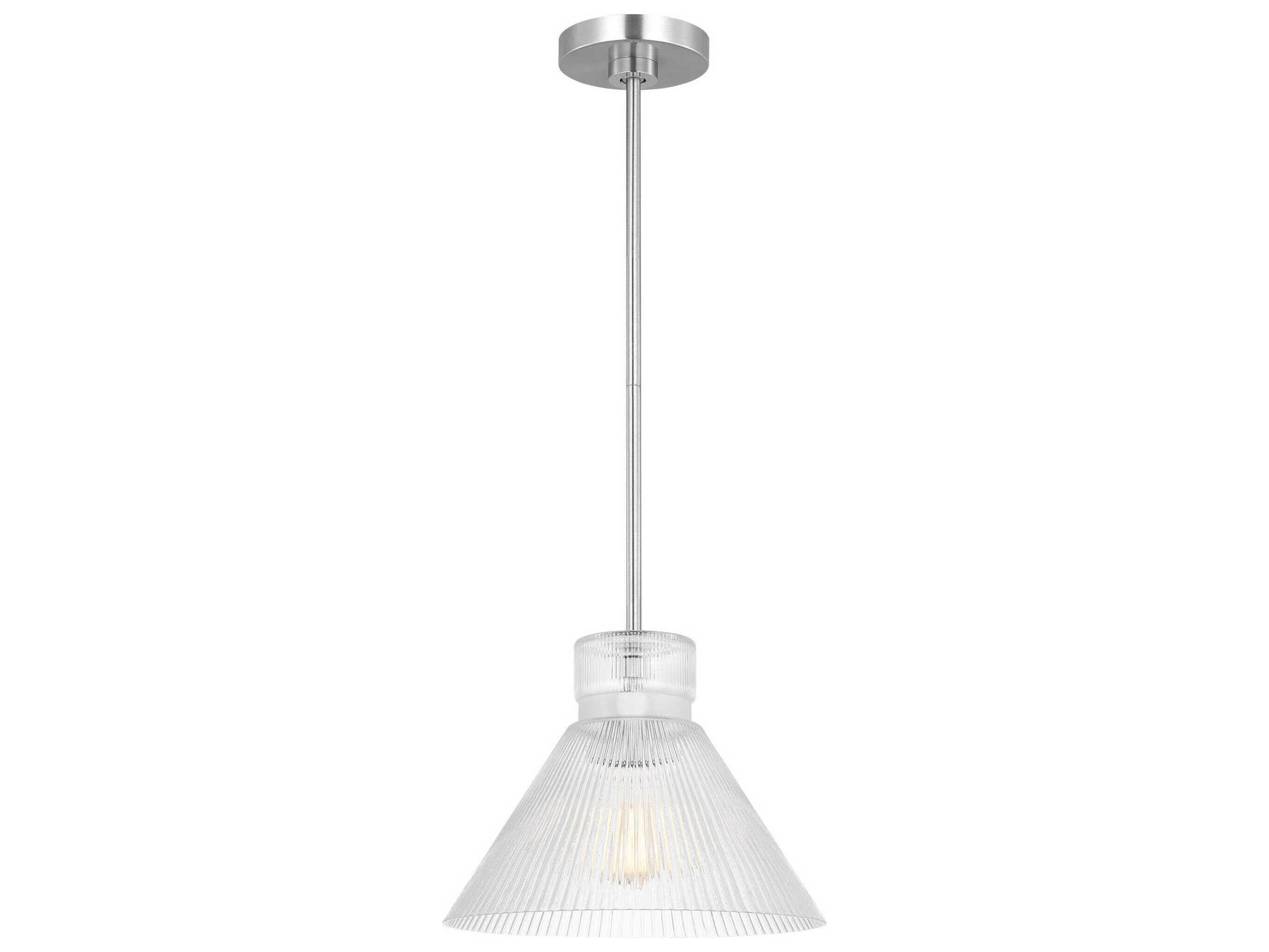 Visual Comfort Studio Liouet 1-Light Brushed Nickel Mini Pendant