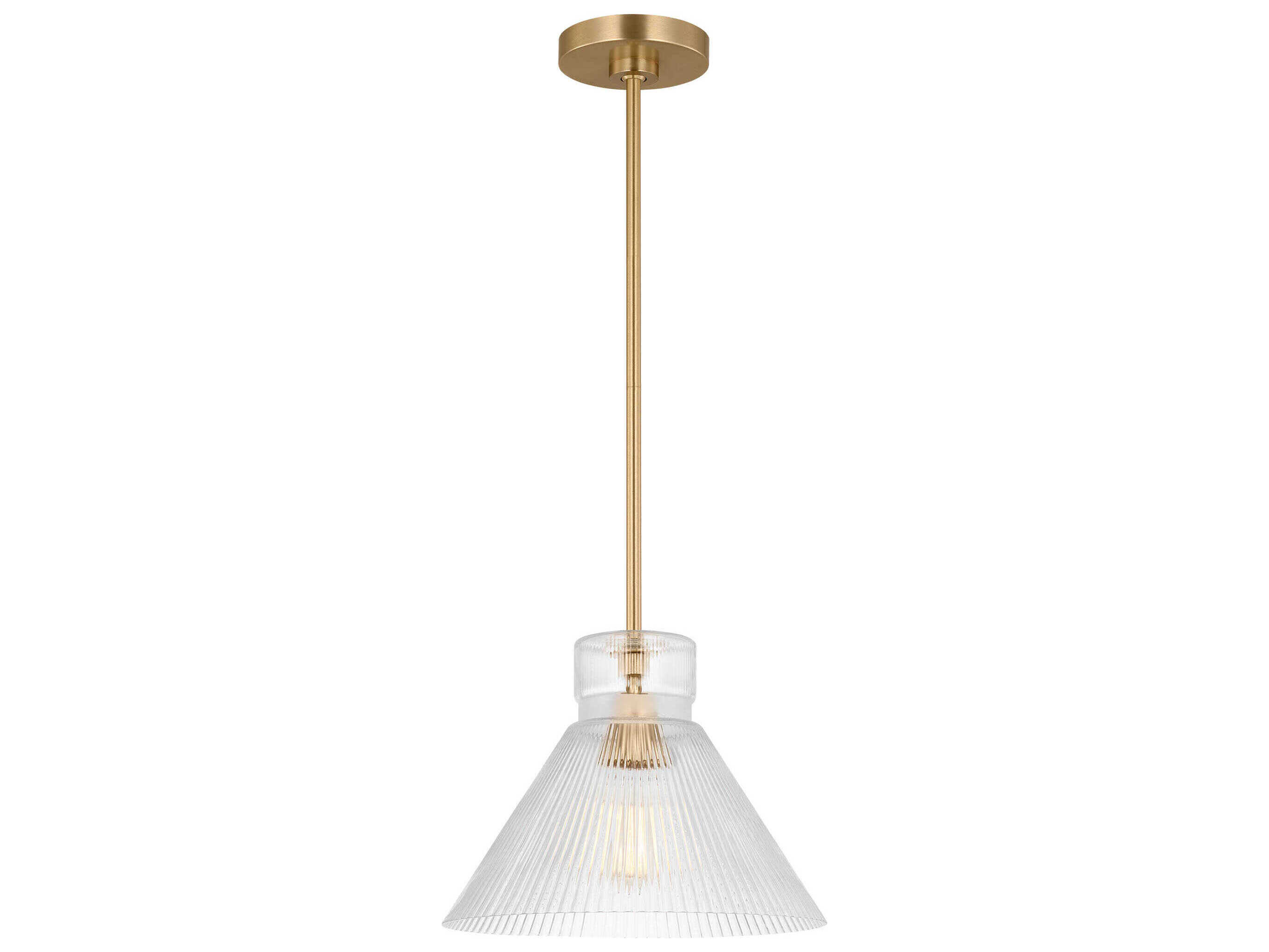 Visual Comfort Studio Liouet 1-Light Satin Brass Mini Pendant