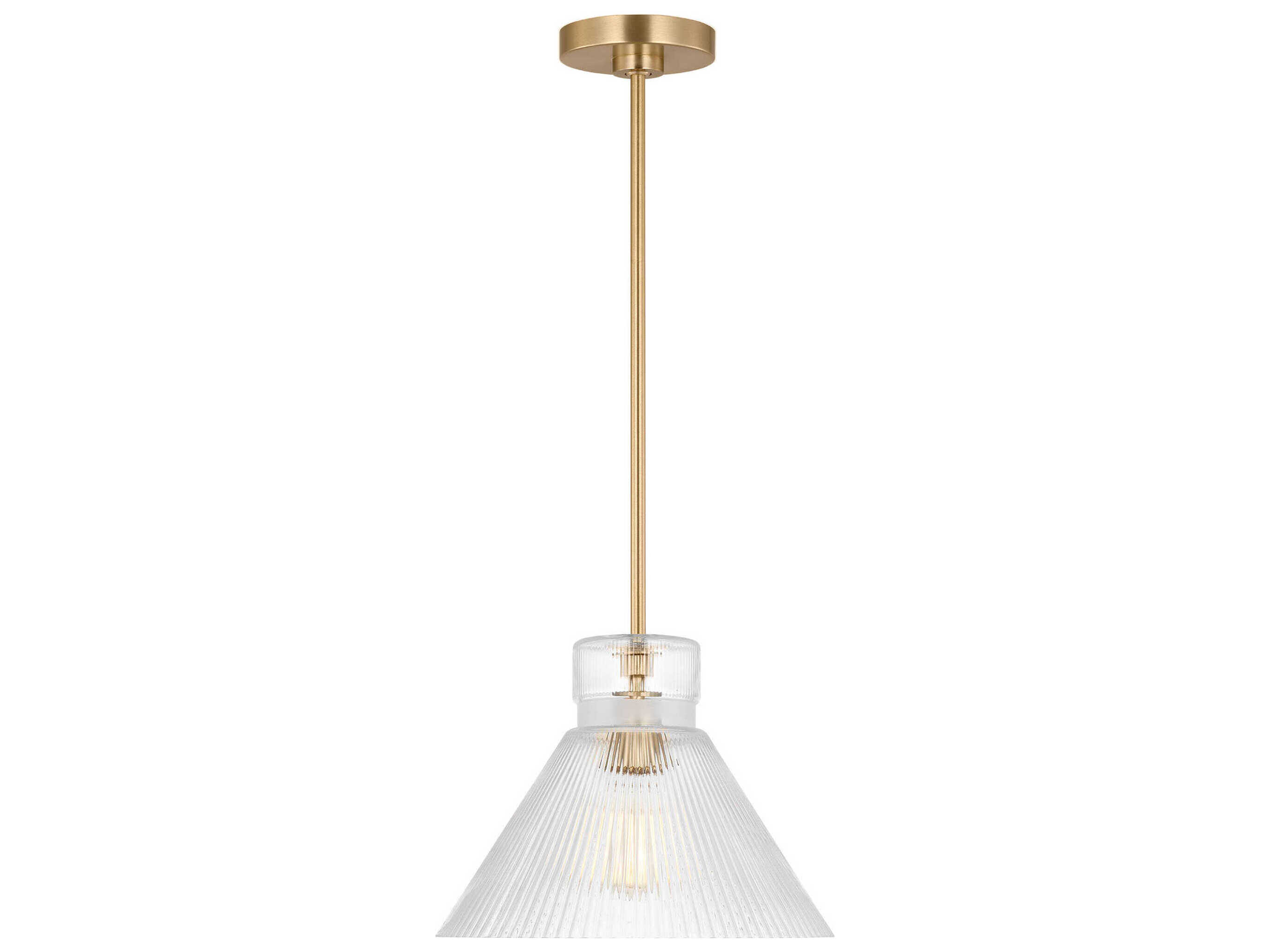 Visual Comfort Studio Liouet 1-Light Satin Brass Mini Pendant