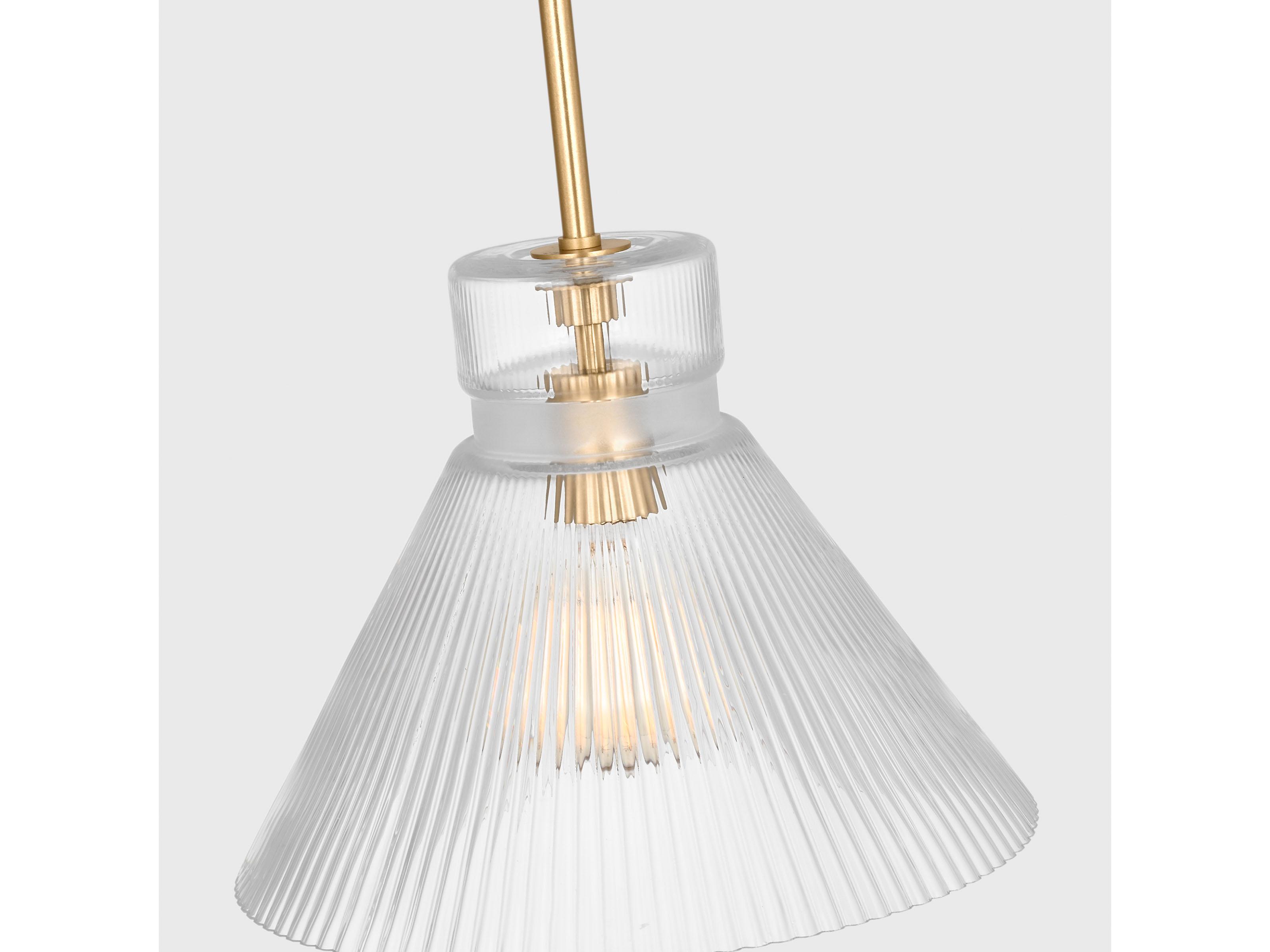 Visual Comfort Studio Liouet 1-Light Satin Brass Mini Pendant