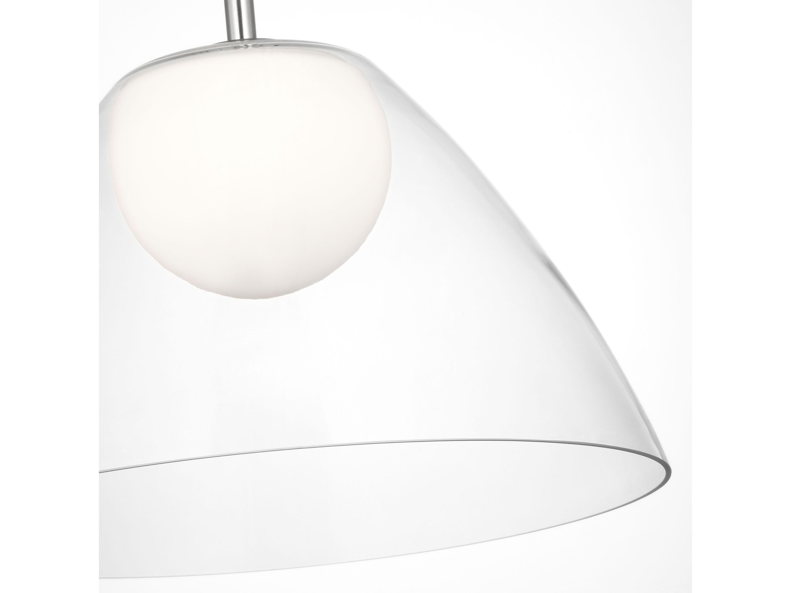 Visual Comfort Studio Suma 1-Light Brushed Nickel Dome Pendant