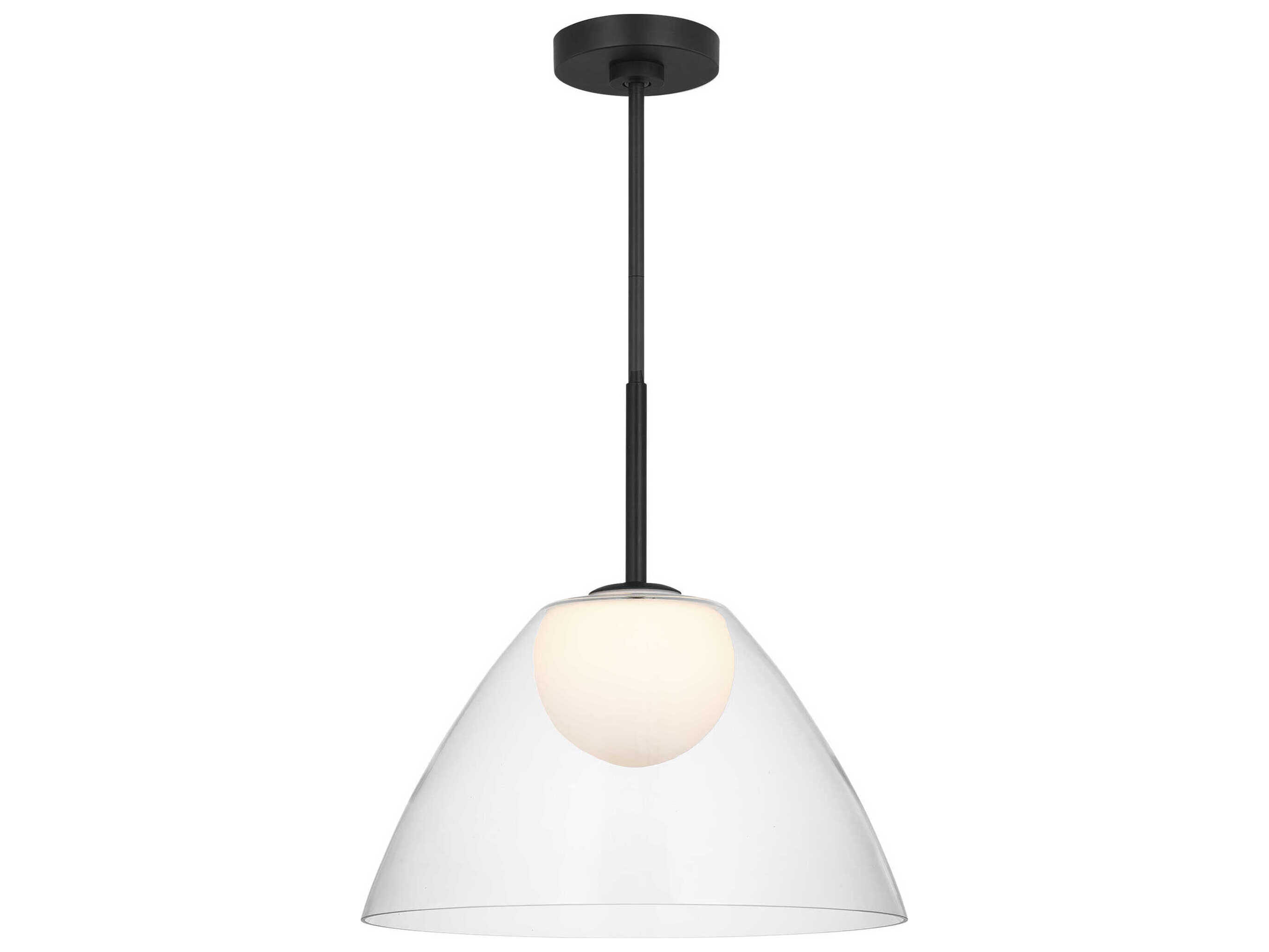 Visual Comfort Studio Suma 1-Light Midnight Black Dome Pendant