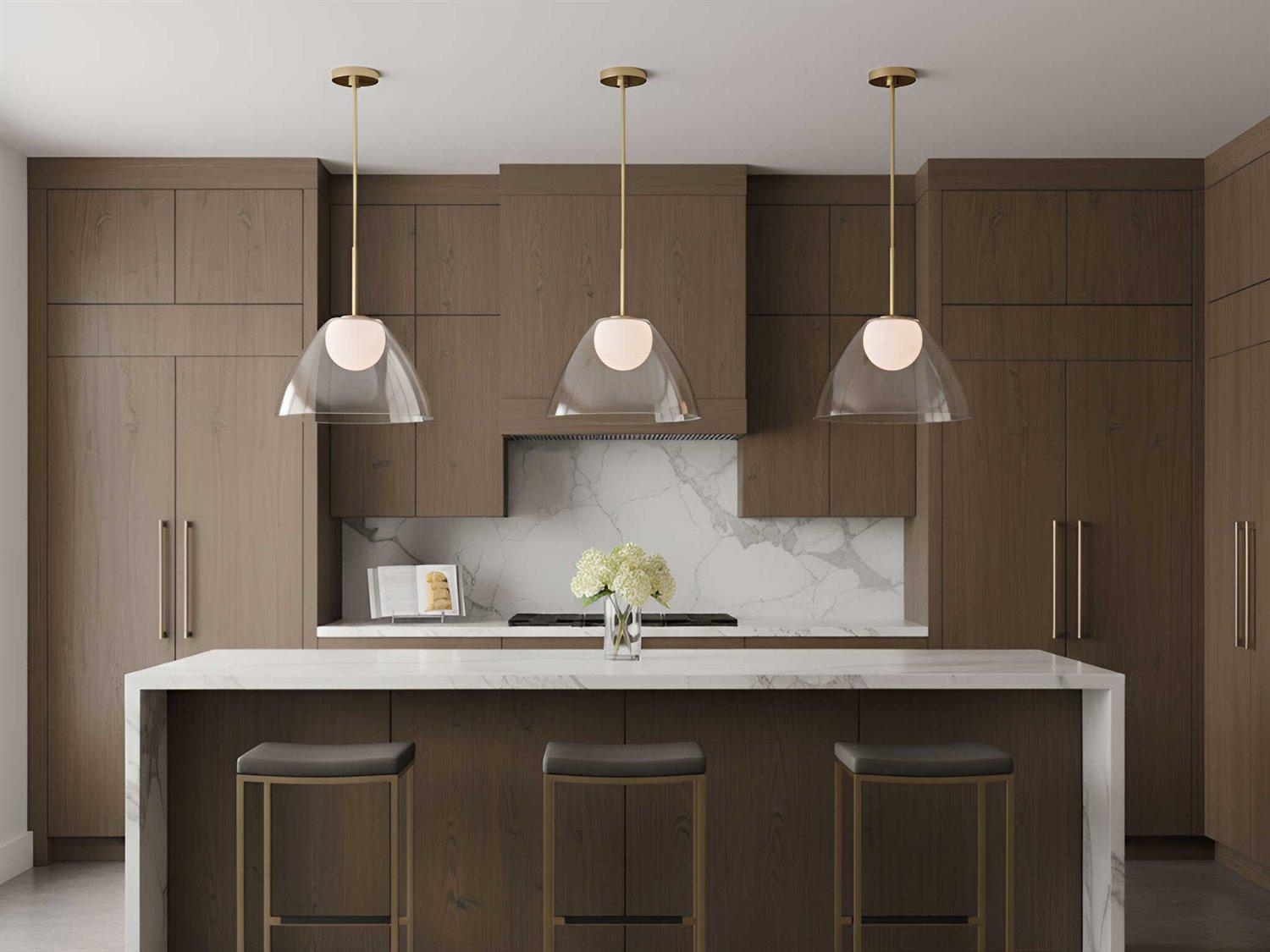 Visual Comfort Studio Suma 1-Light Satin Brass Dome Pendant