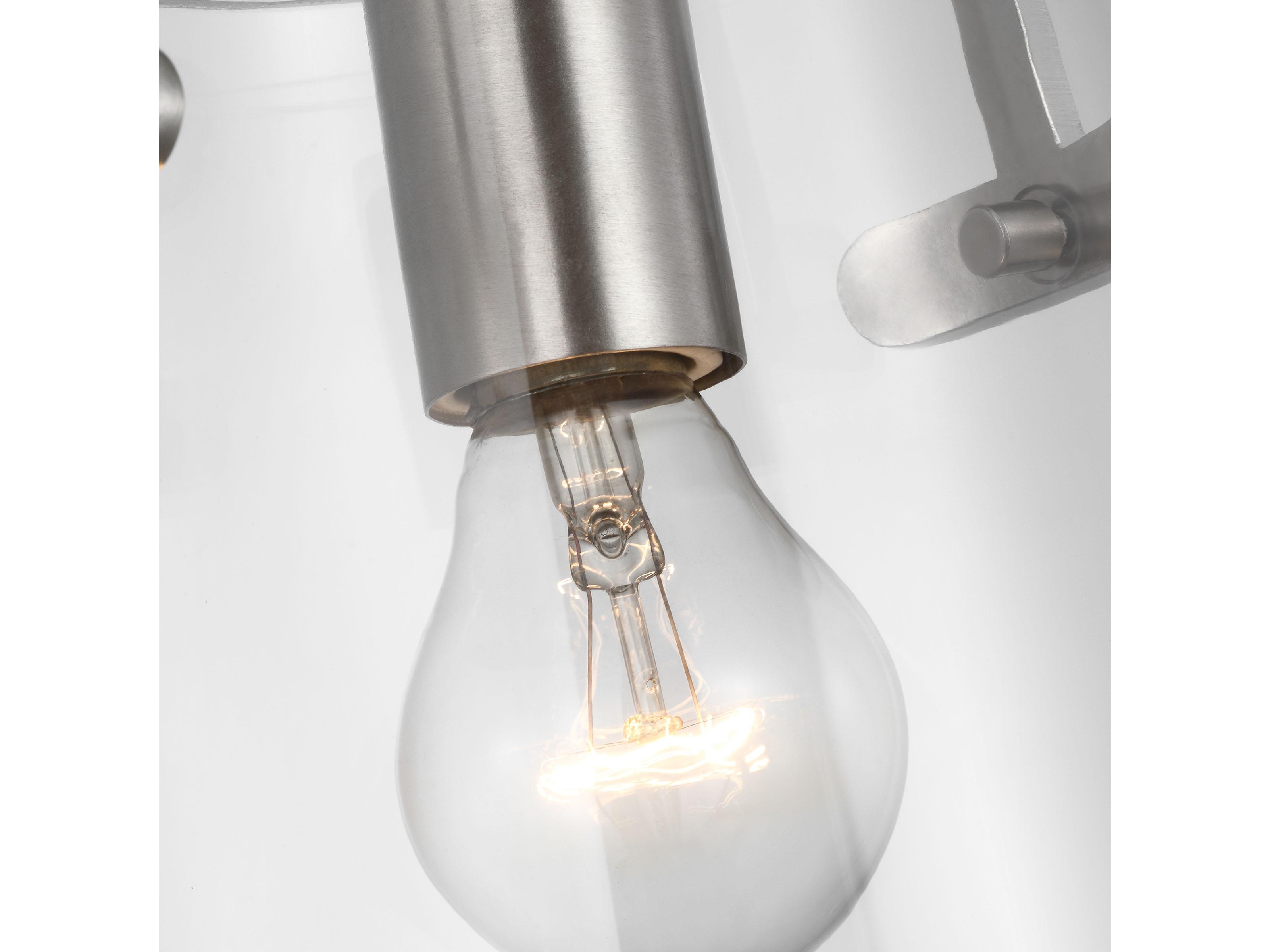 Visual Comfort Studio Crofton 1-Light Brushed Nickel Cylinder Mini Pendant