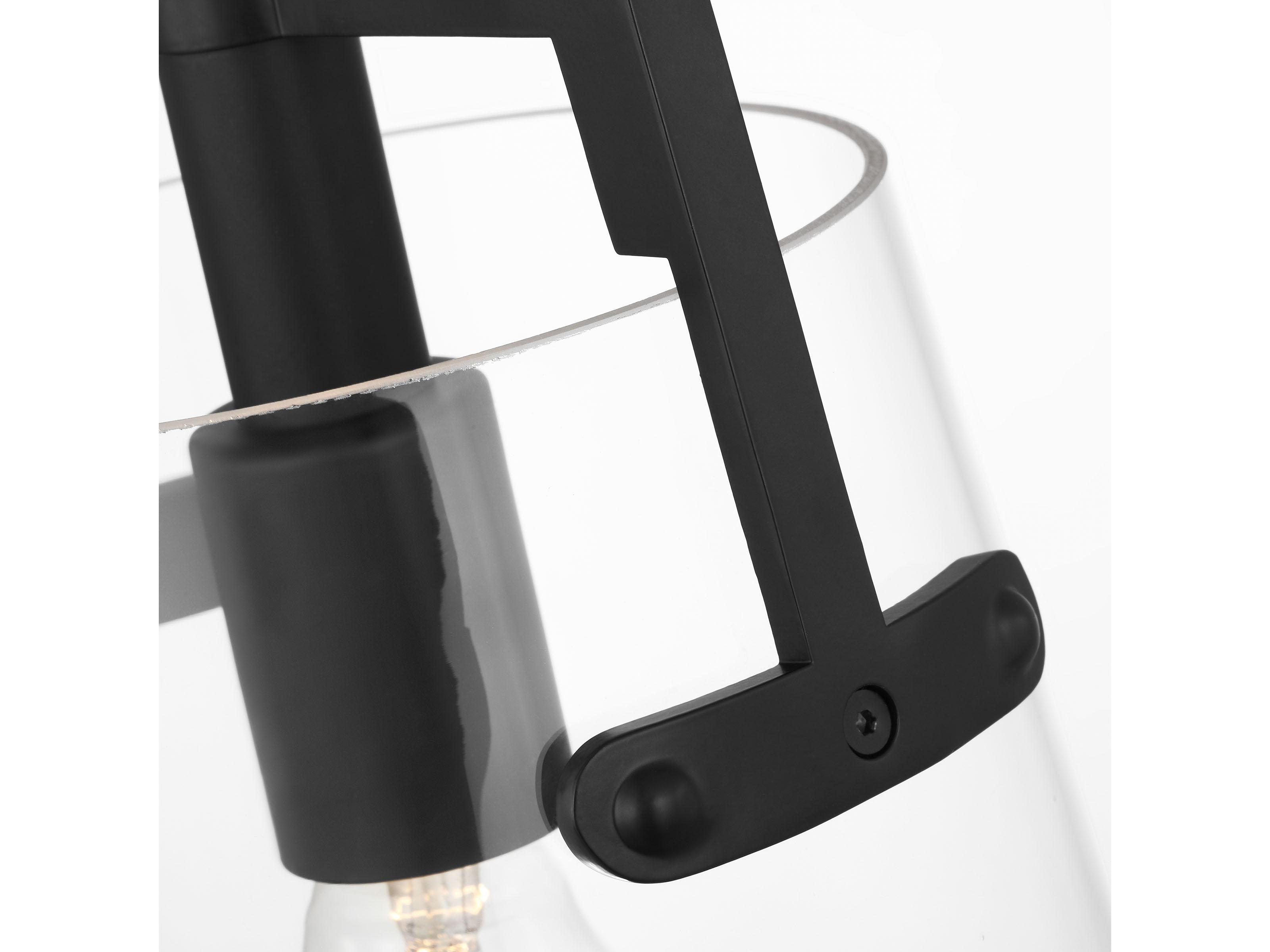 Visual Comfort Studio Crofton 1-Light Midnight Black Cylinder Mini Pendant