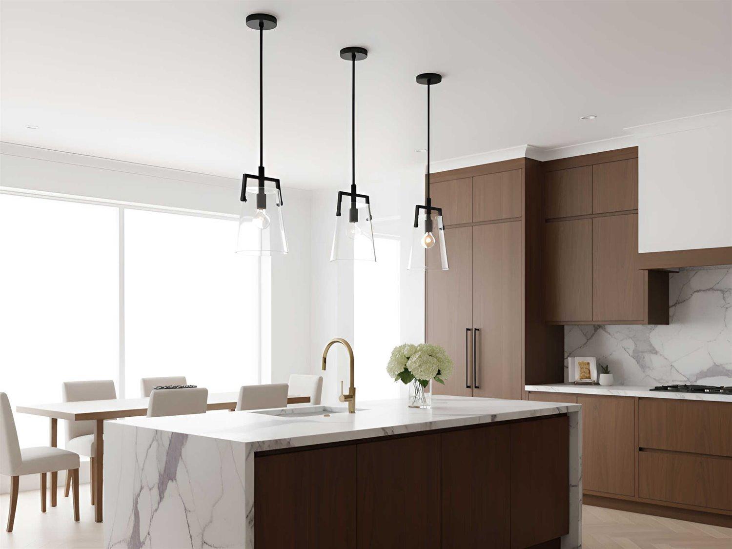 Visual Comfort Studio Crofton 1-Light Midnight Black Cylinder Mini Pendant