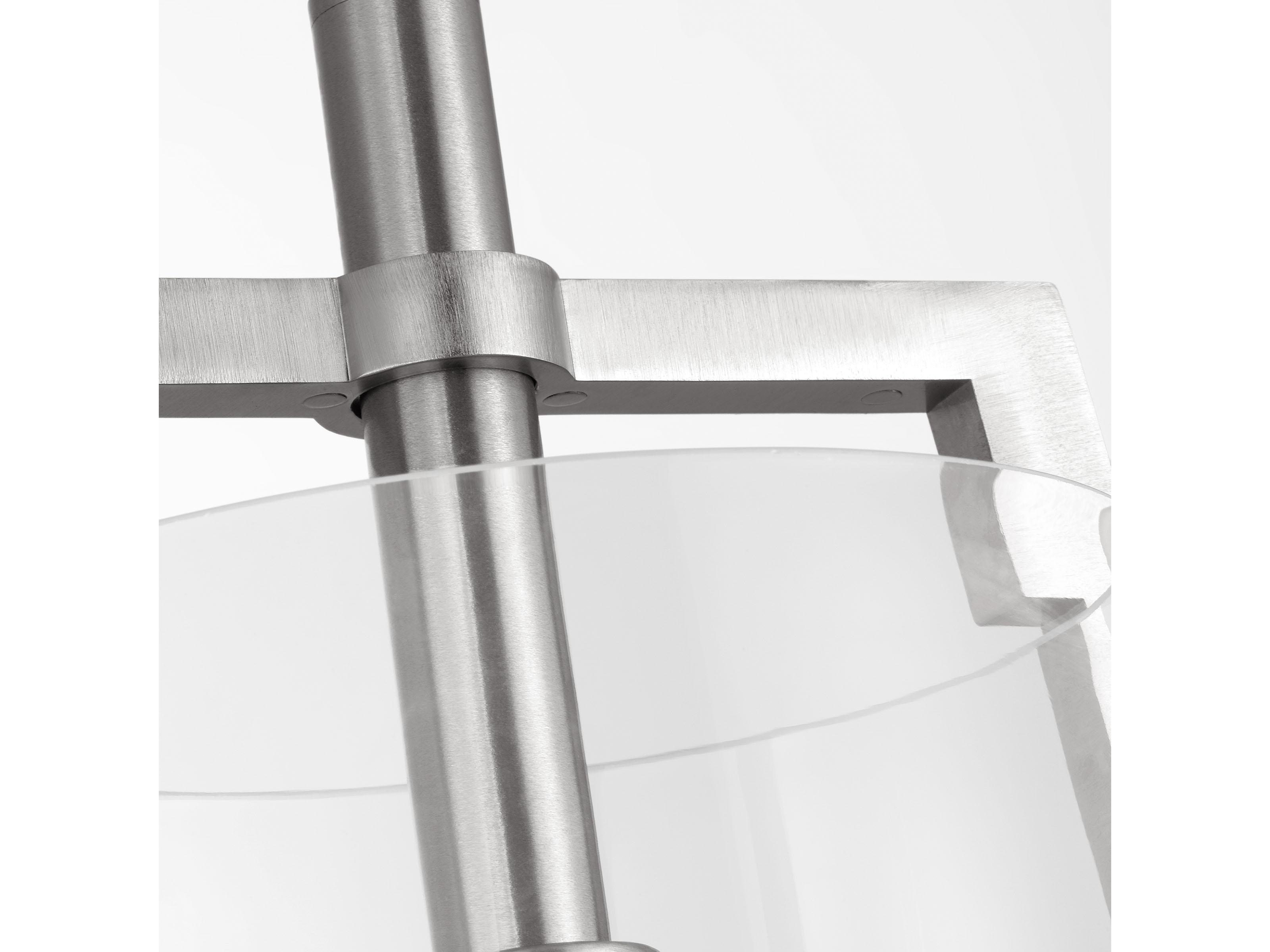 Visual Comfort Studio Crofton 1-Light Brushed Nickel Cylinder Mini Pendant