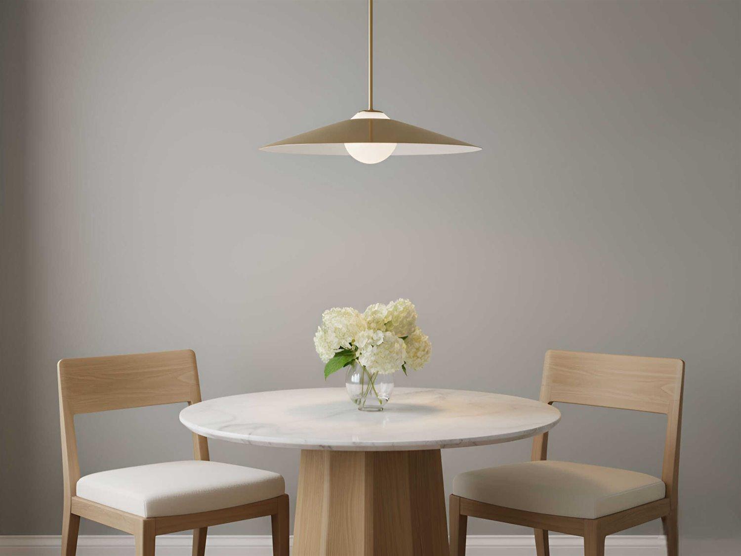 Visual Comfort Studio Astra 1-Light Satin Brass Pendant