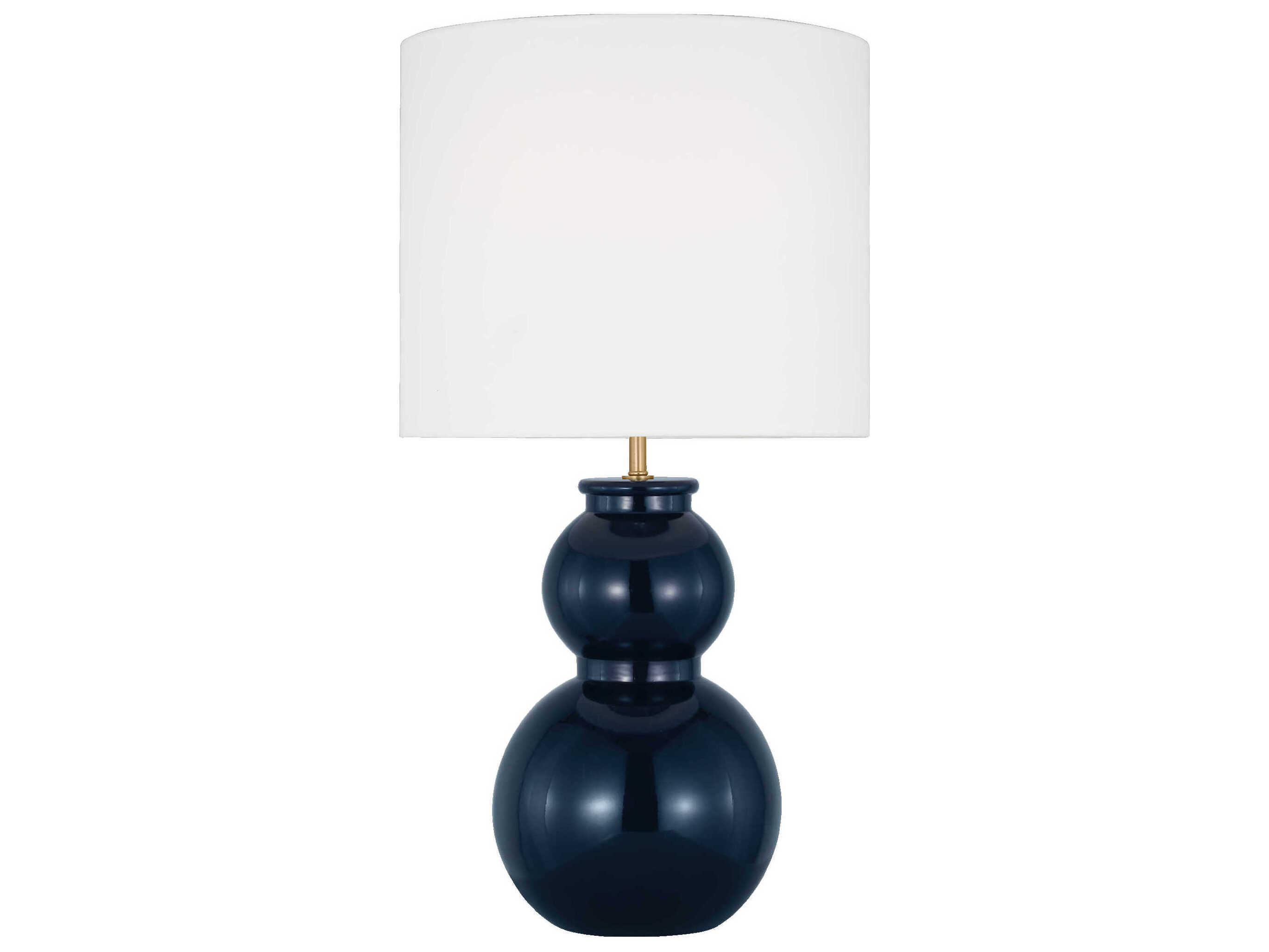 Visual Comfort Studio Buckley Gloss Navy White Linen Blue Buffet Lamp