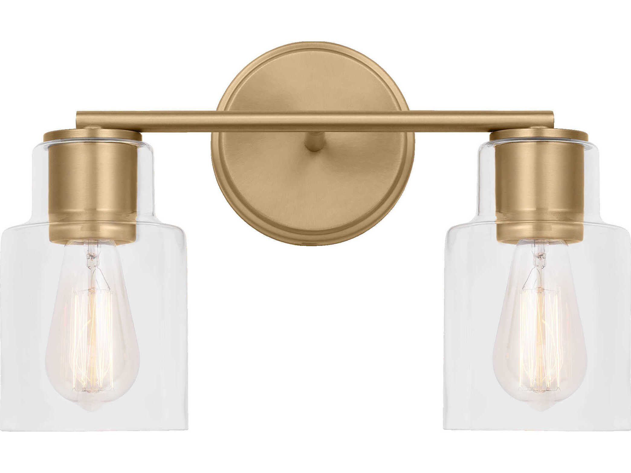 Visual Comfort Studio Sayward 2-Light Satin Brass Vanity Light
