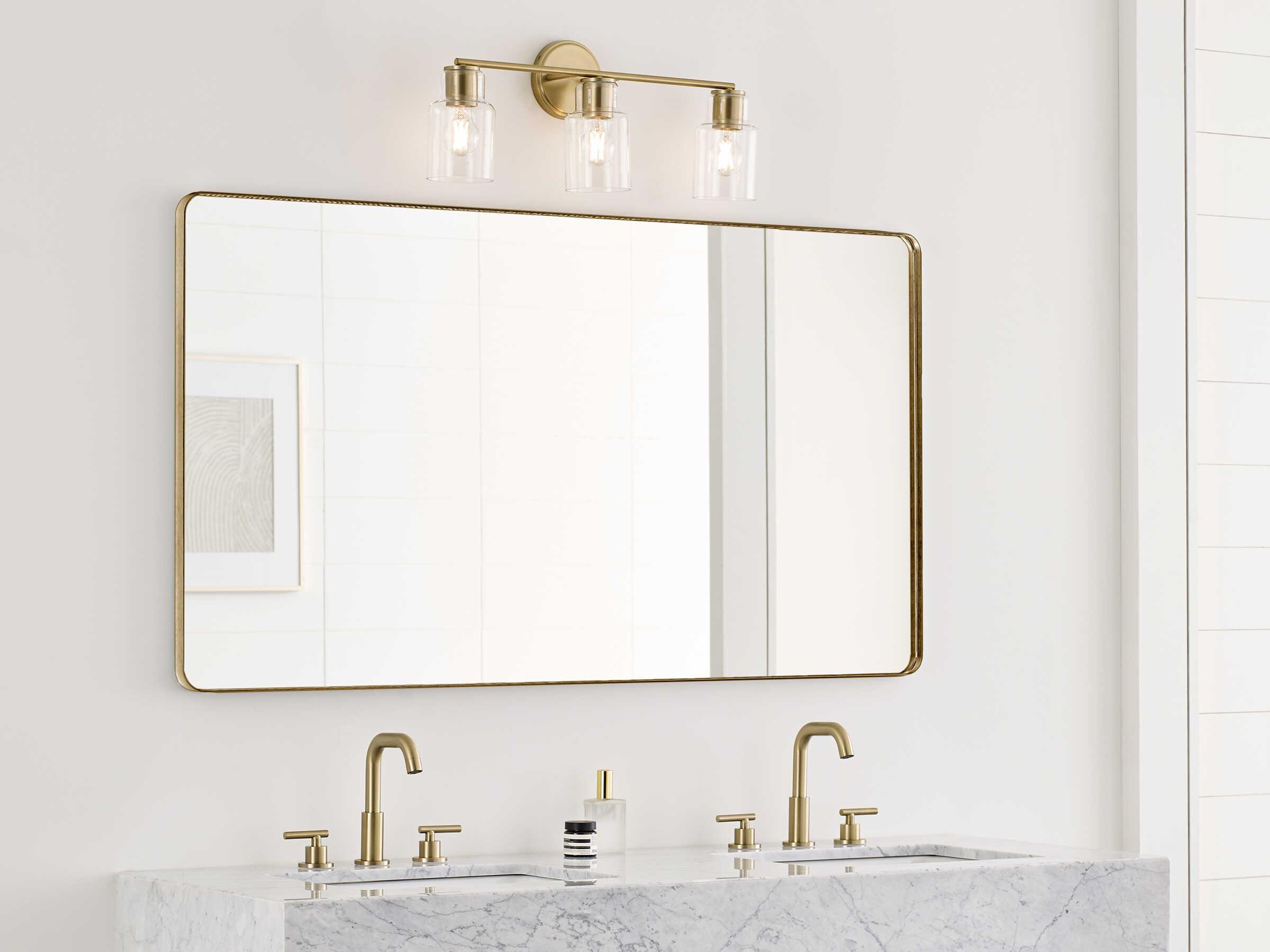 Visual Comfort Studio Sayward 3-Light Satin Brass Vanity Light