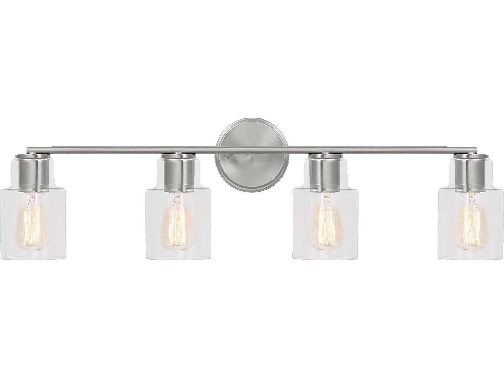 Visual Comfort Studio Sayward 4-Light Brushed Steel Vanity Light