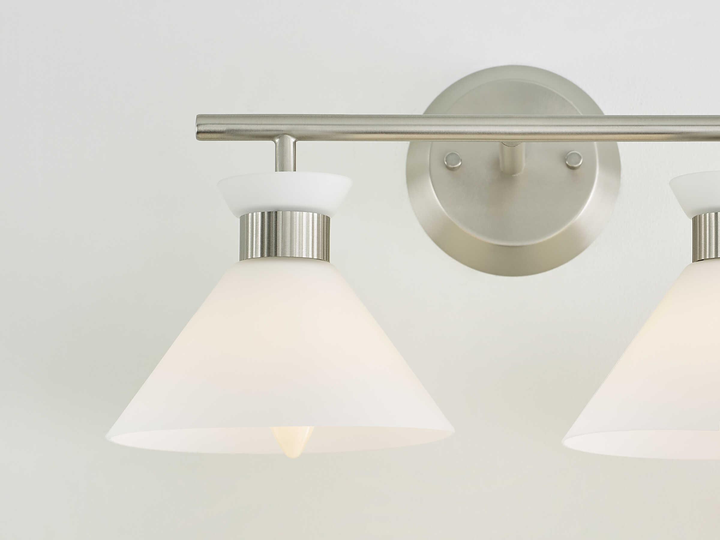 Visual Comfort Studio Belcarra 2-Light Brushed Steel Vanity Light