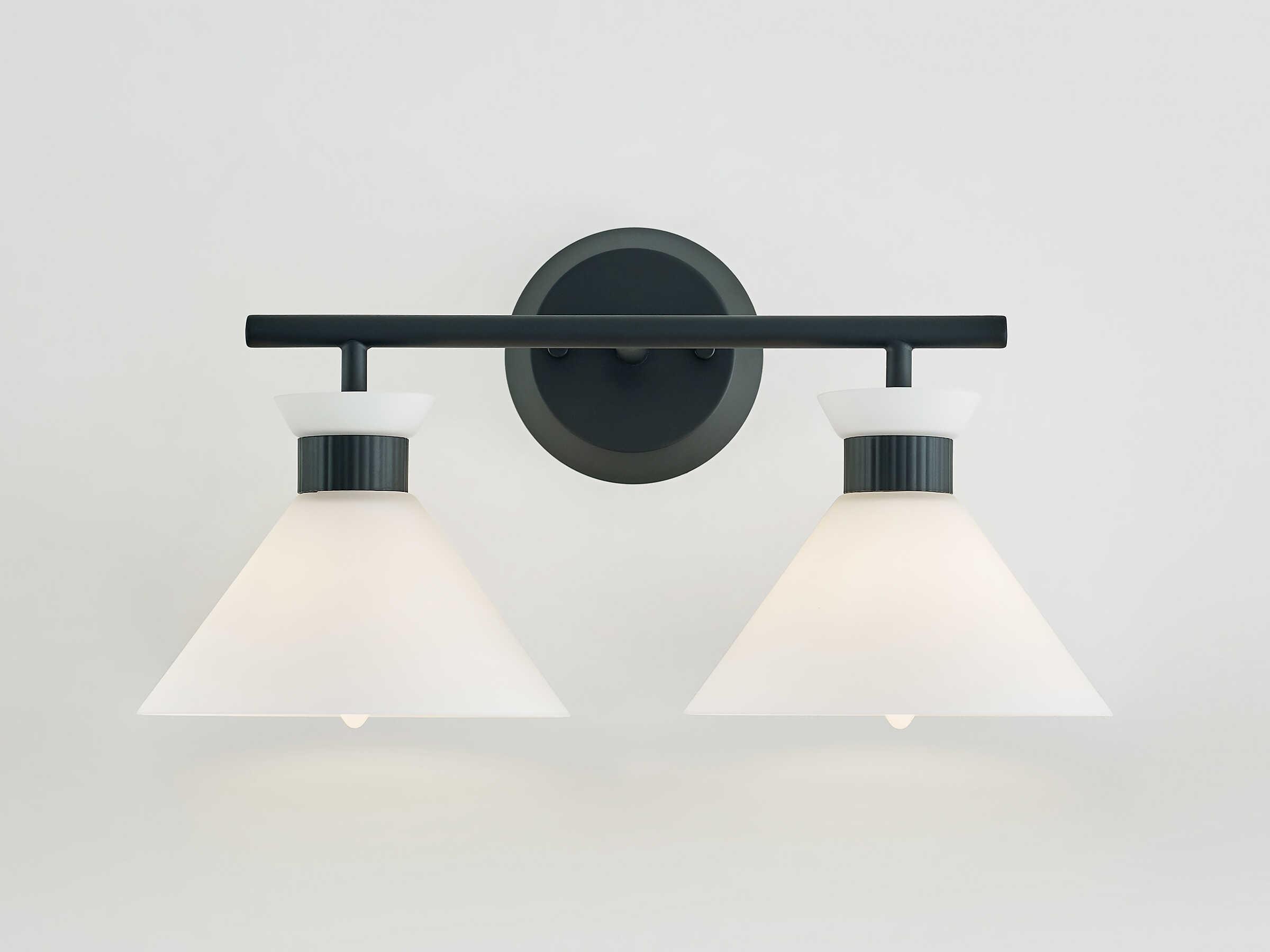 Visual Comfort Studio Belcarra 2-Light Midnight Black Vanity Light