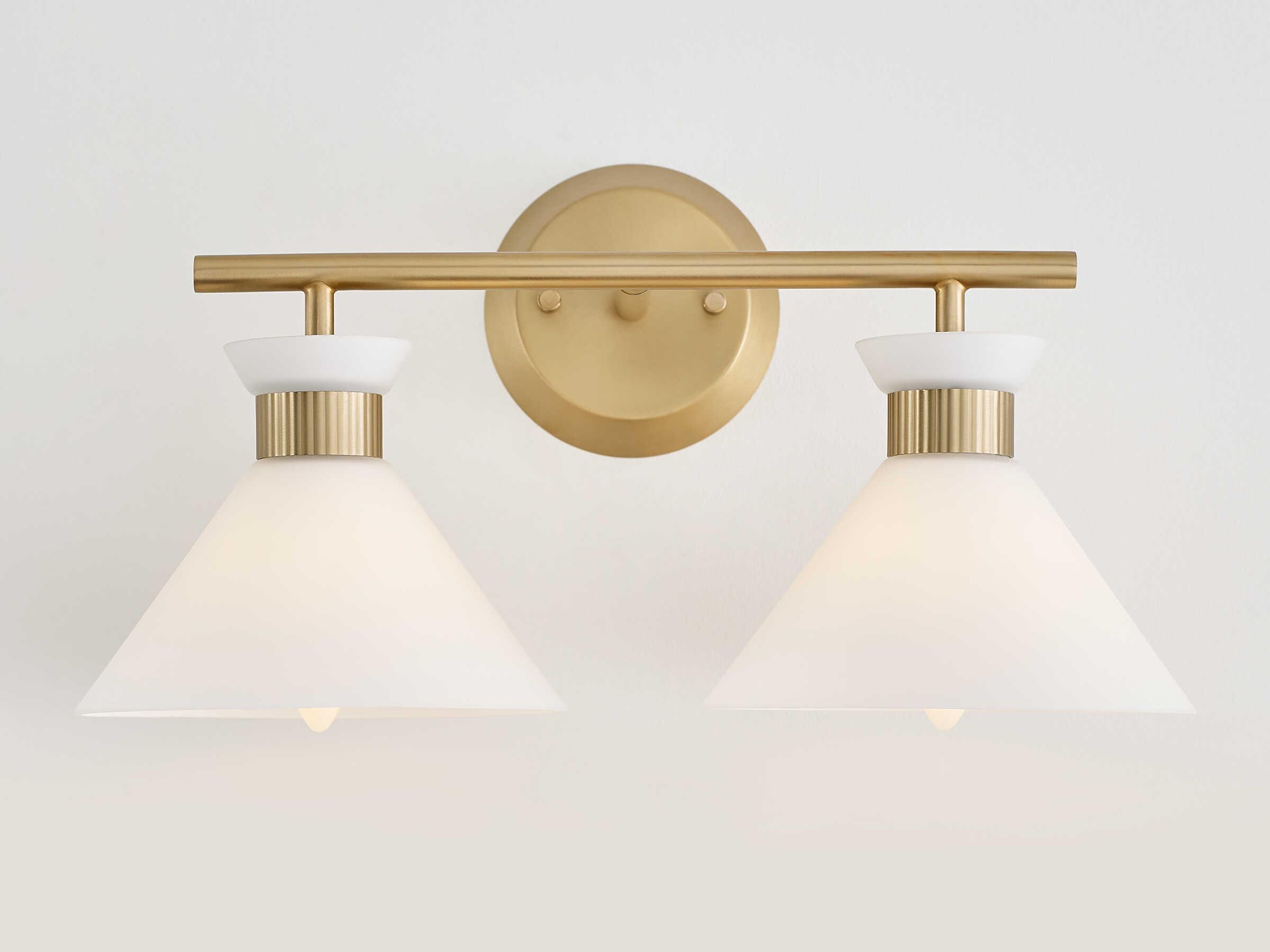 Visual Comfort Studio Belcarra 2-Light Satin Brass Vanity Light