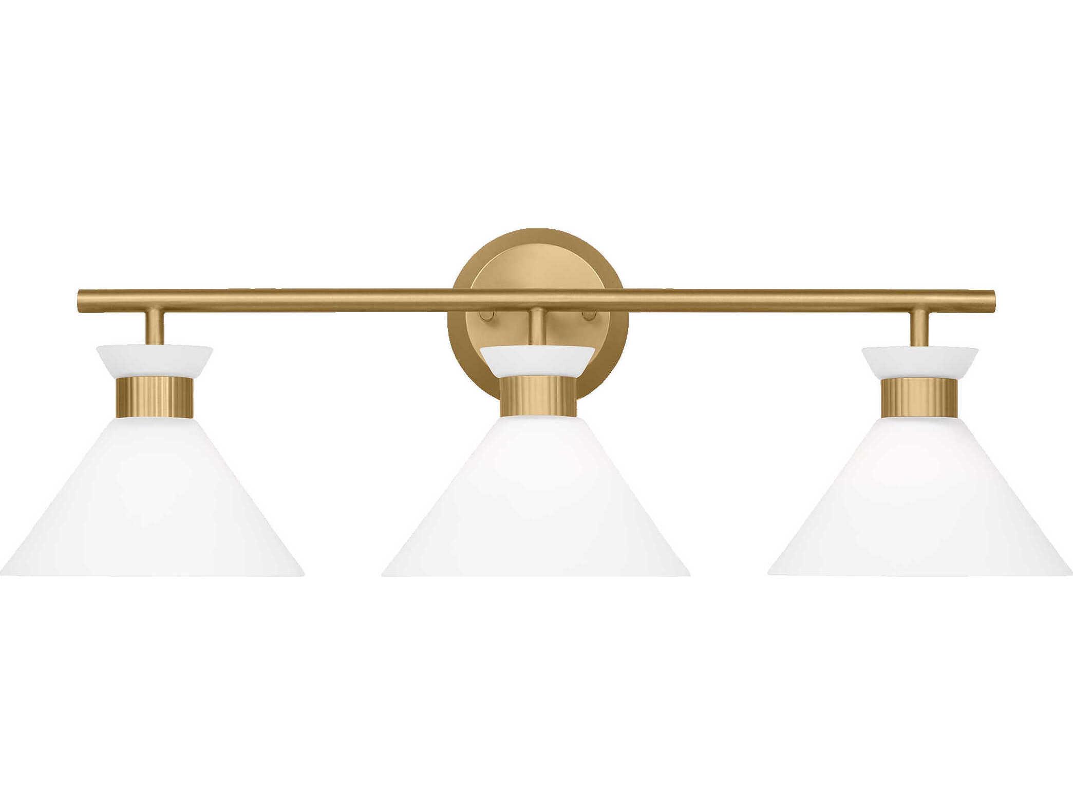 Visual Comfort Studio Belcarra 3-Light Satin Brass Vanity Light