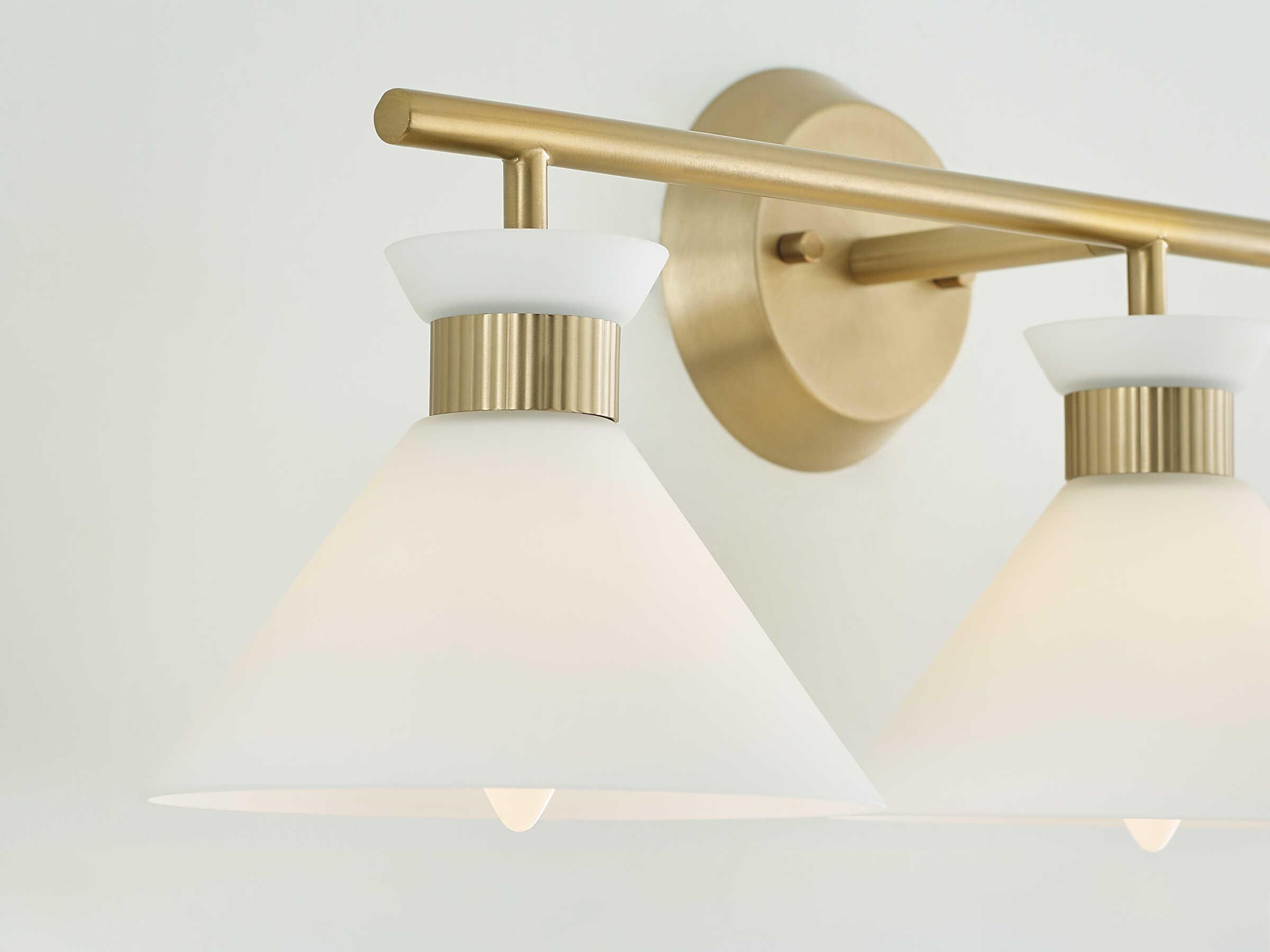 Visual Comfort Studio Belcarra 3-Light Satin Brass Vanity Light