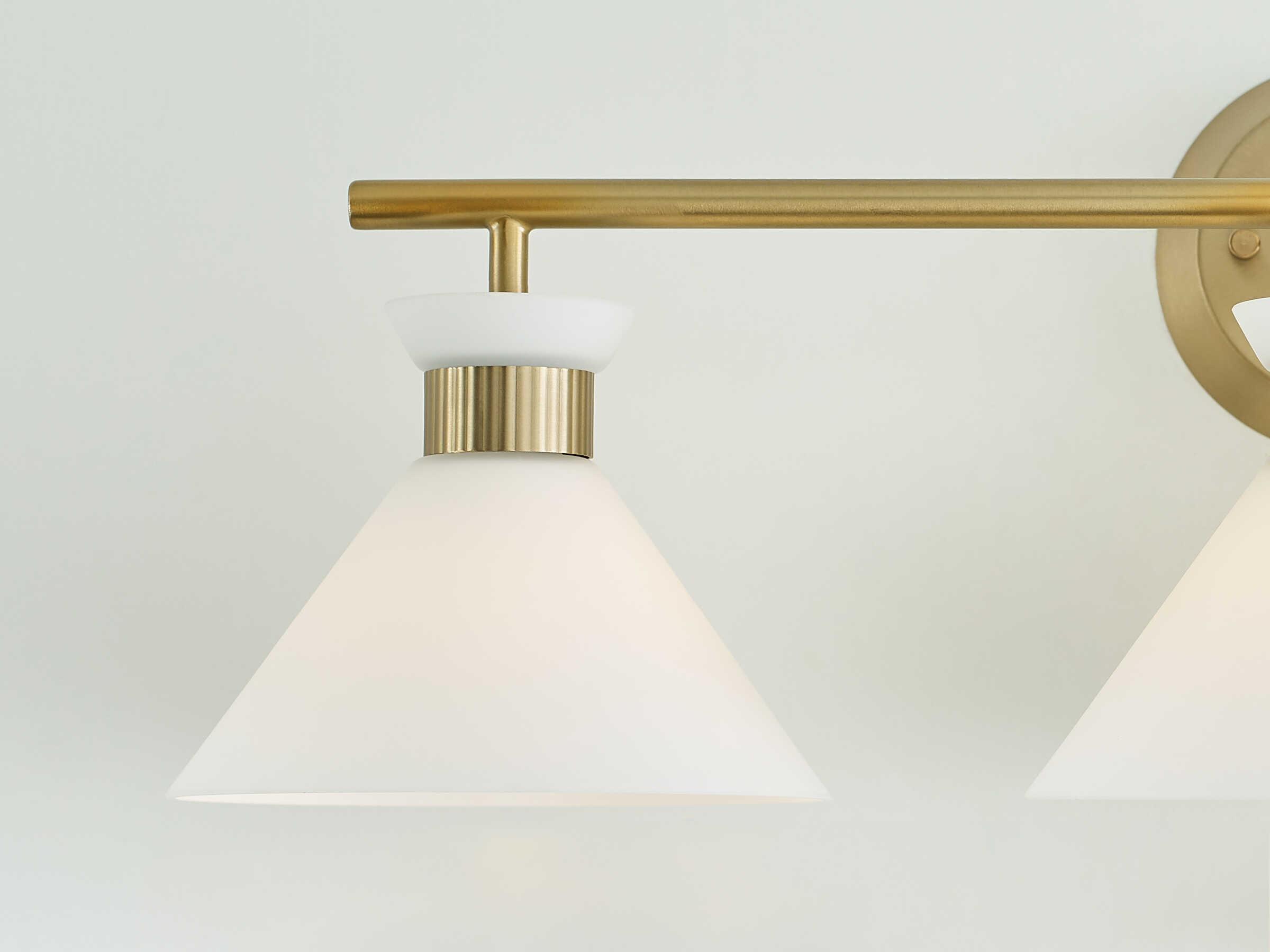 Visual Comfort Studio Belcarra 3-Light Satin Brass Vanity Light