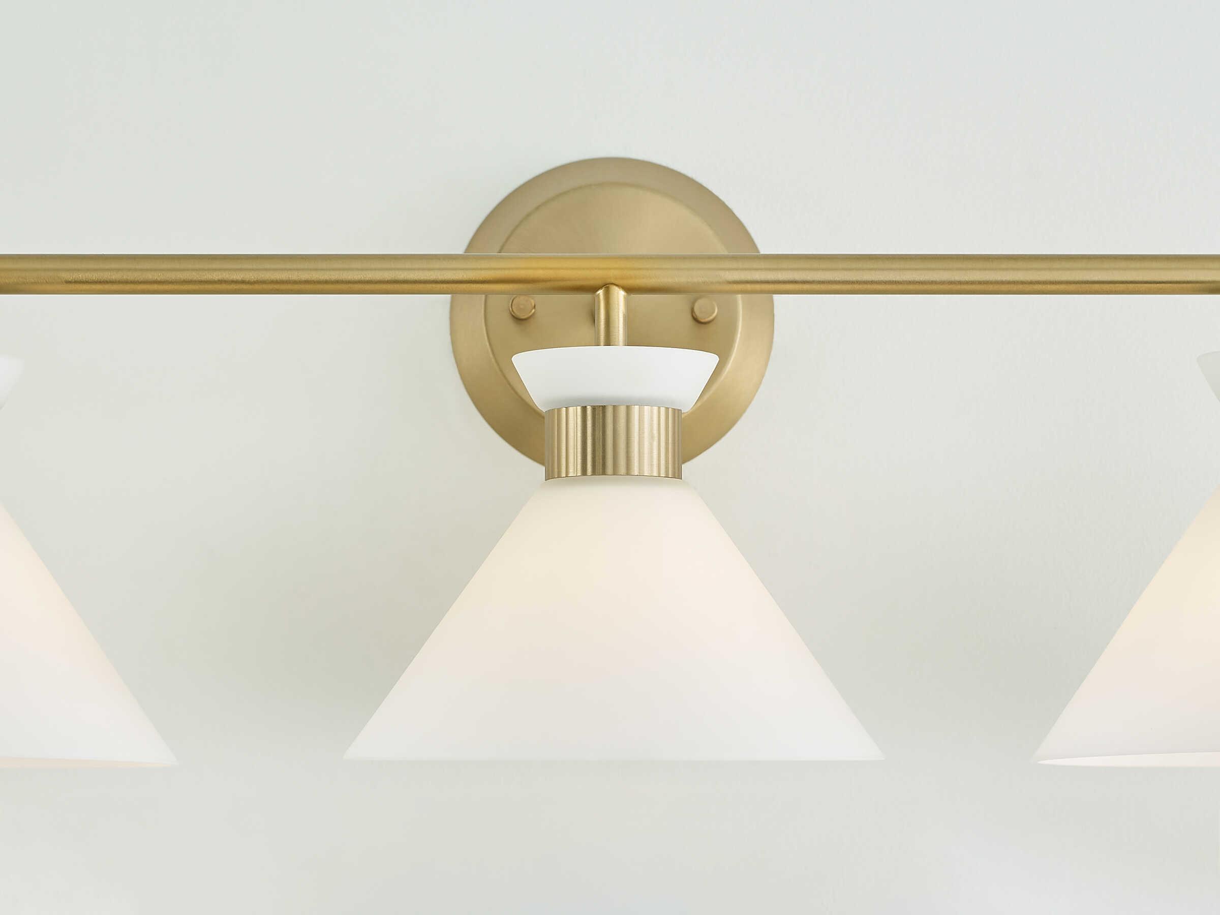 Visual Comfort Studio Belcarra 3-Light Satin Brass Vanity Light