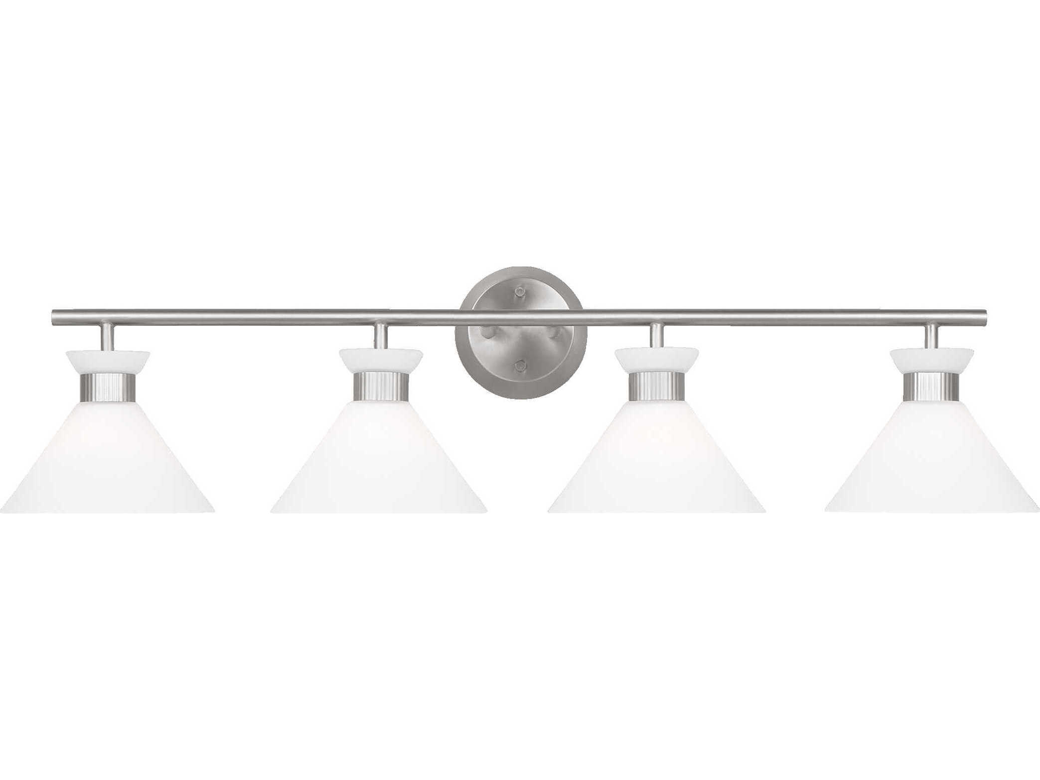 Visual Comfort Studio Belcarra 4-Light Brushed Steel Vanity Light