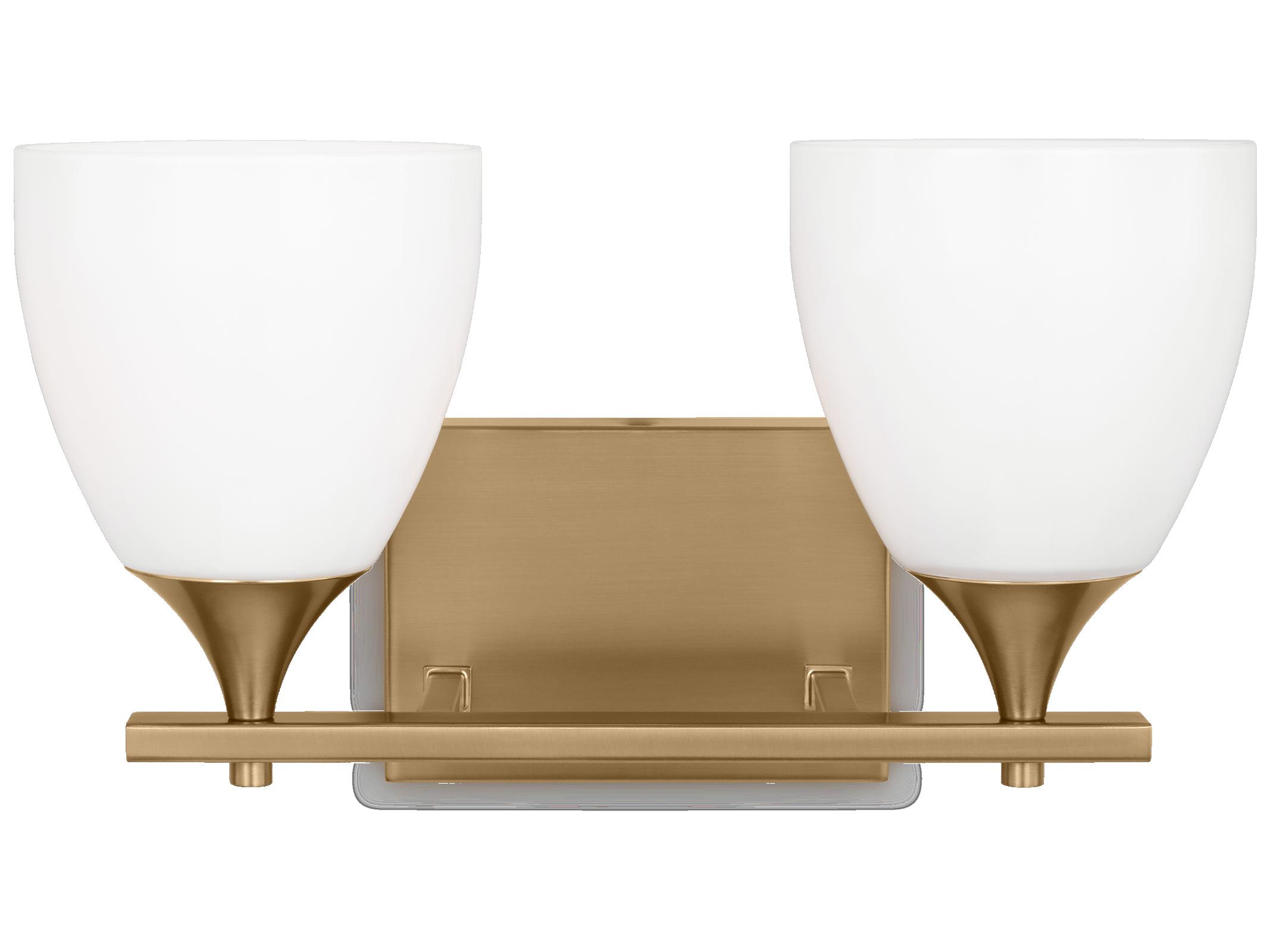 Visual Comfort Studio Toffino 2-Light Satin Brass Vanity Light