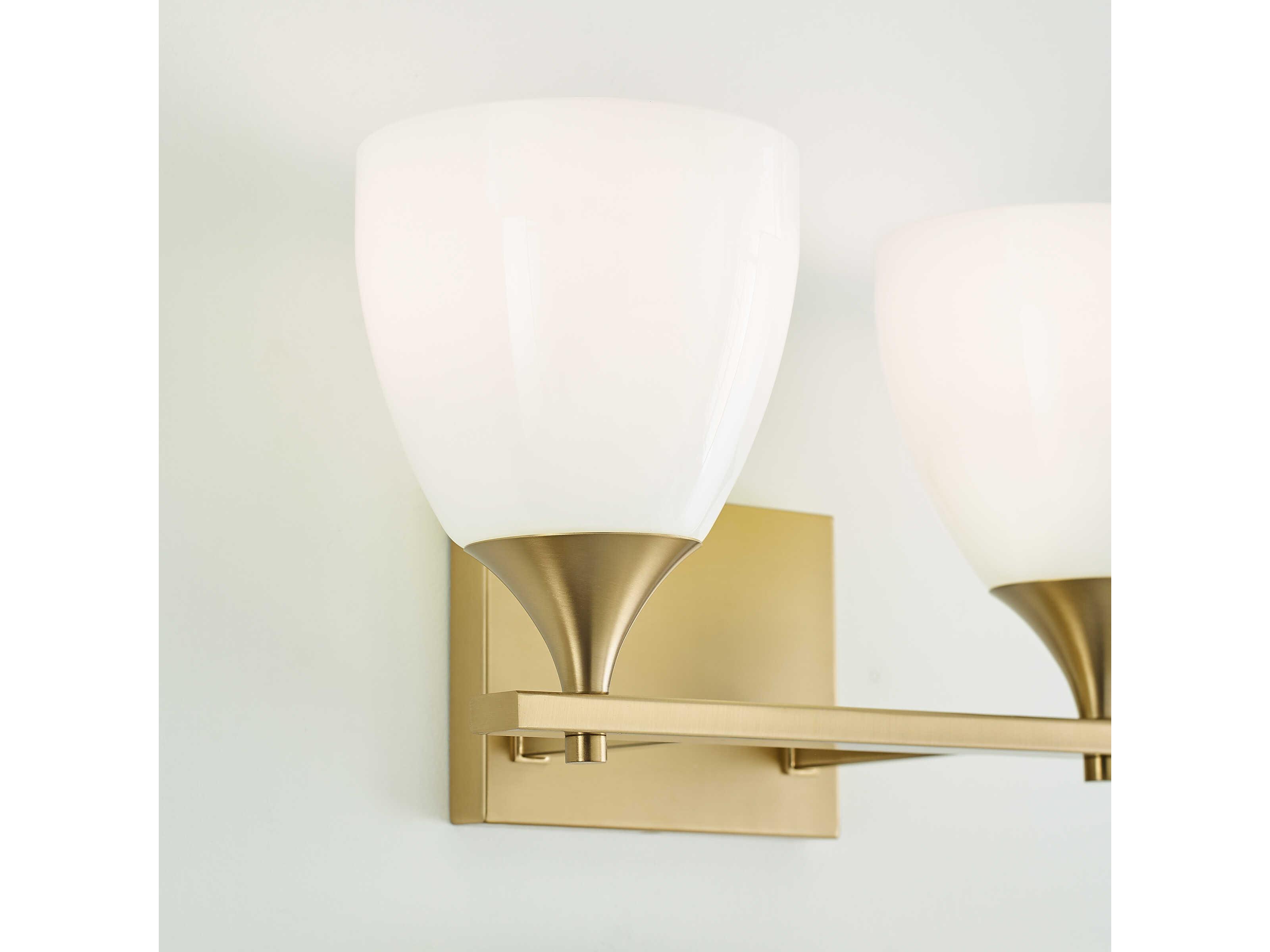 Visual Comfort Studio Toffino 2-Light Satin Brass Vanity Light