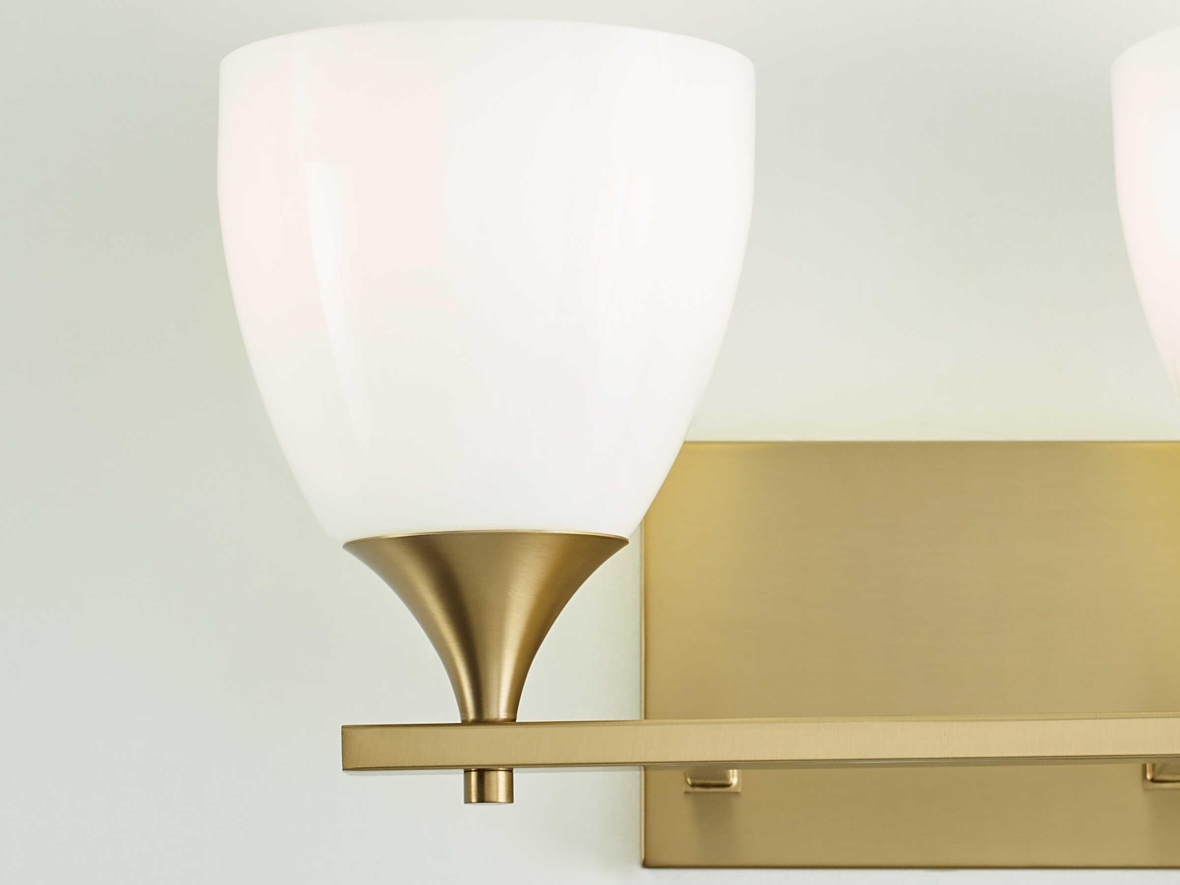 Visual Comfort Studio Toffino 2-Light Satin Brass Vanity Light