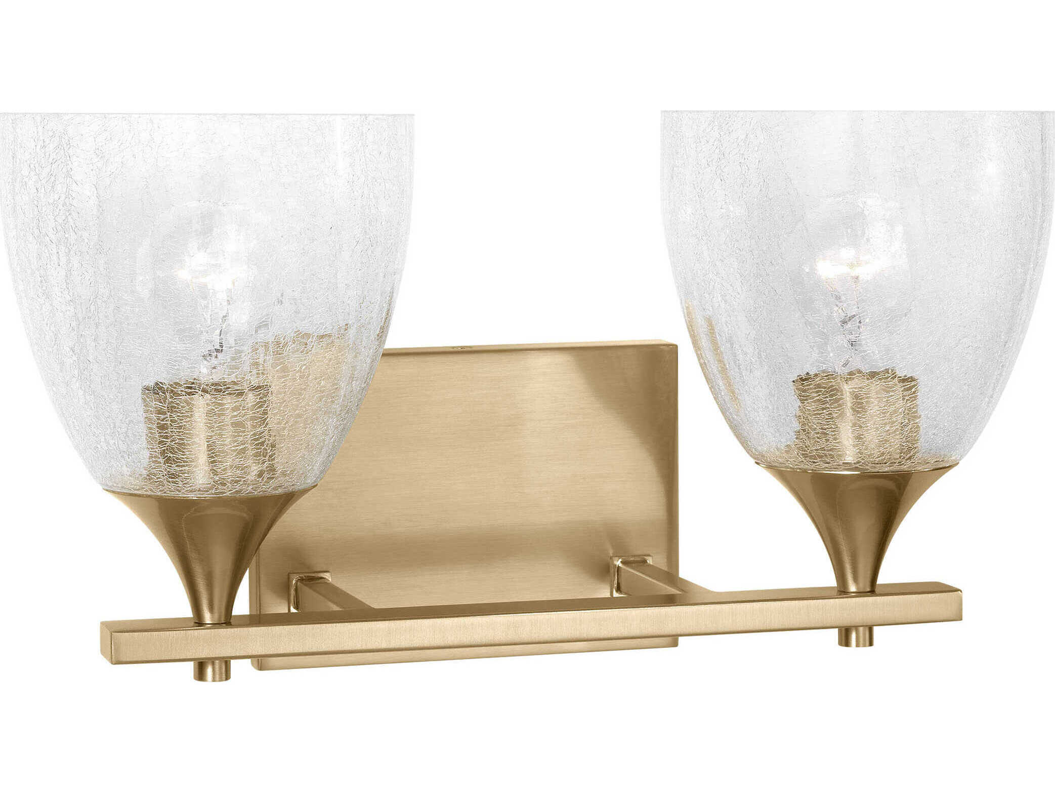 Visual Comfort Studio Toffino 2-Light Satin Brass Vanity Light