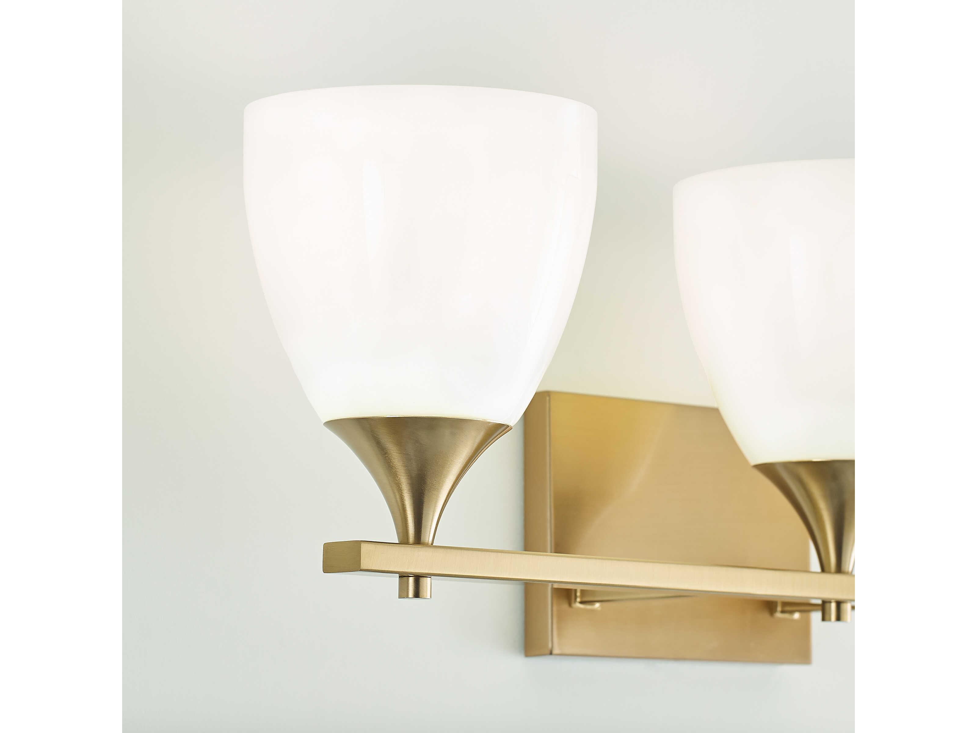 Visual Comfort Studio Toffino 3-Light Satin Brass Vanity Light