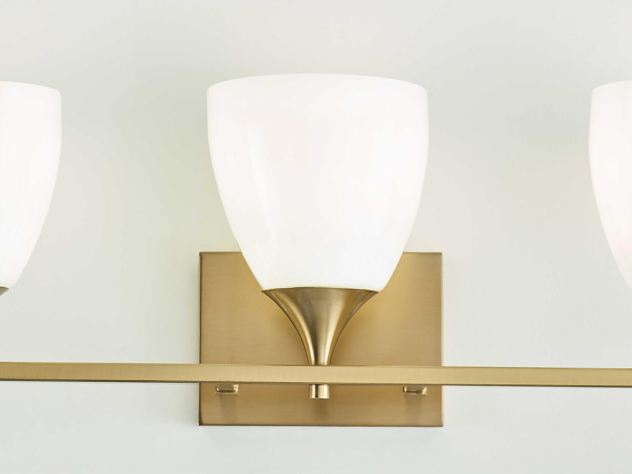 Visual Comfort Studio Toffino 3-Light Satin Brass Vanity Light