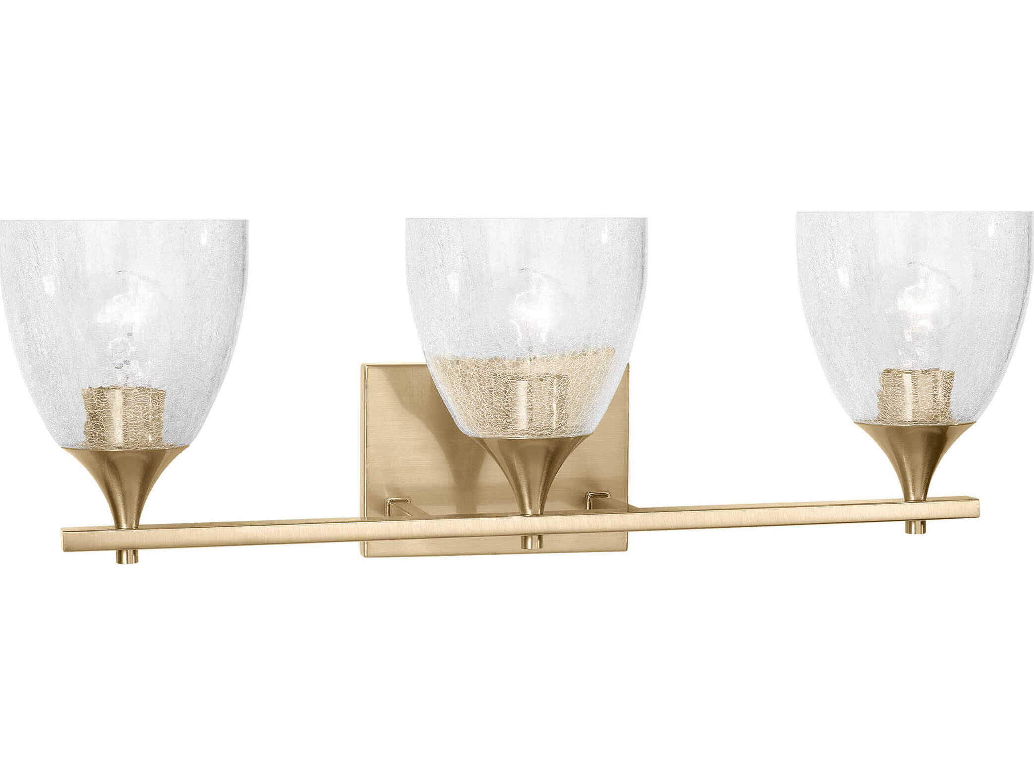Visual Comfort Studio Toffino 3-Light Satin Brass Vanity Light