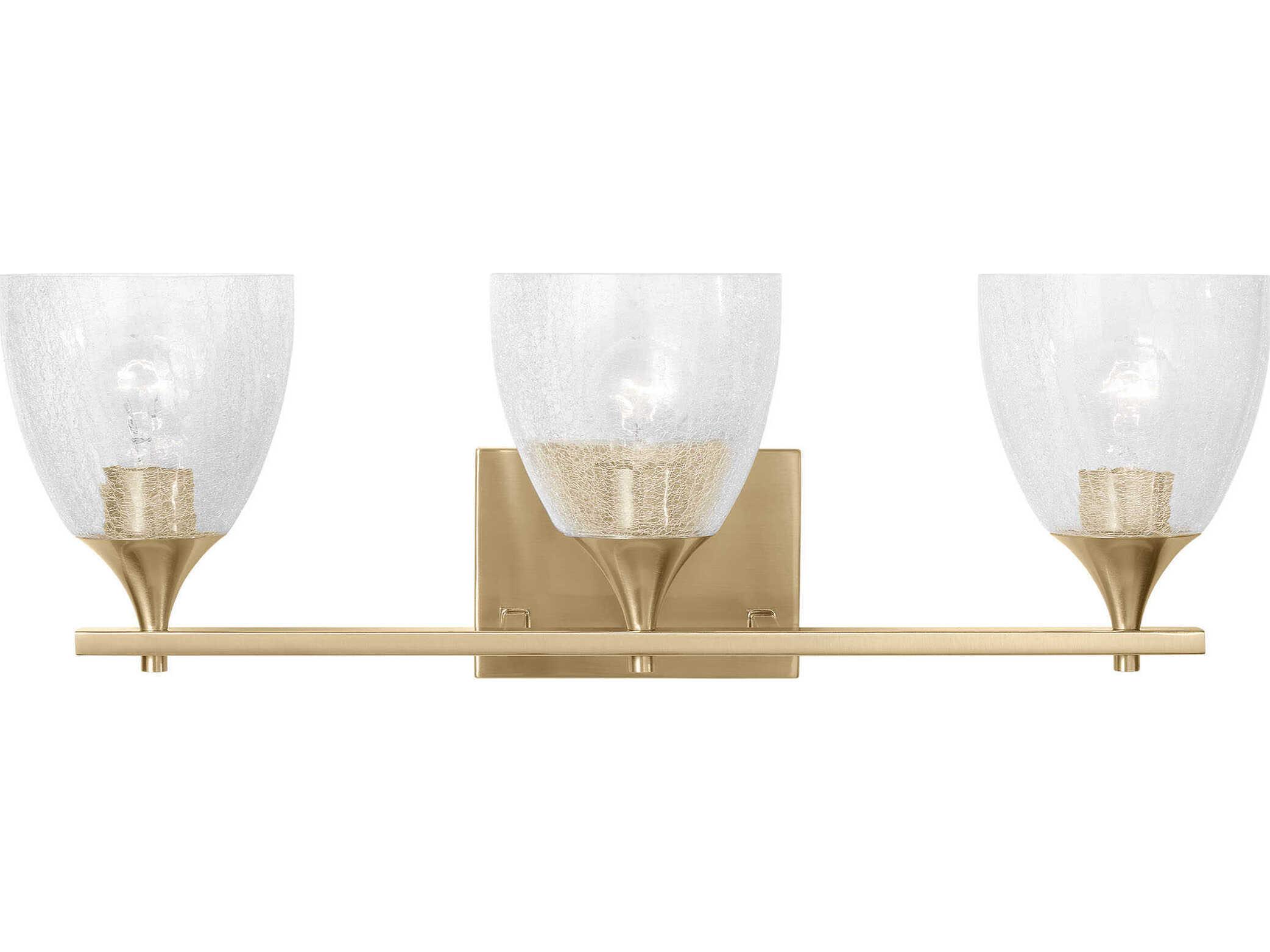 Visual Comfort Studio Toffino 3-Light Satin Brass Vanity Light