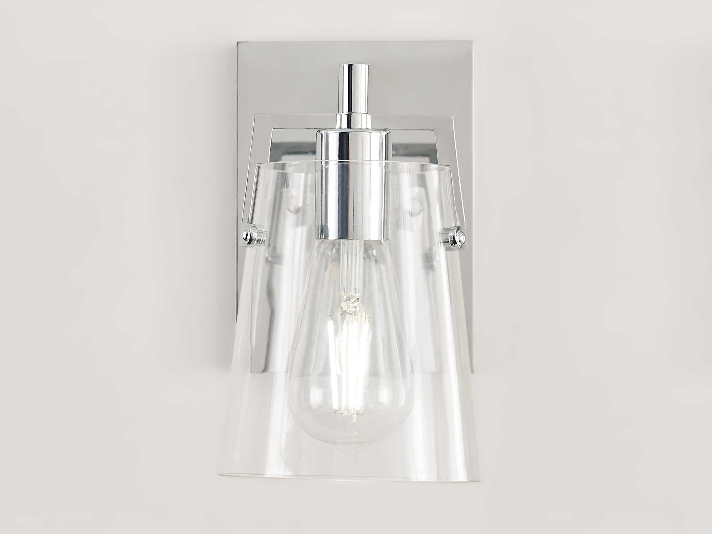 Visual Comfort Studio Crofton 1-Light Chrome Wall Sconce
