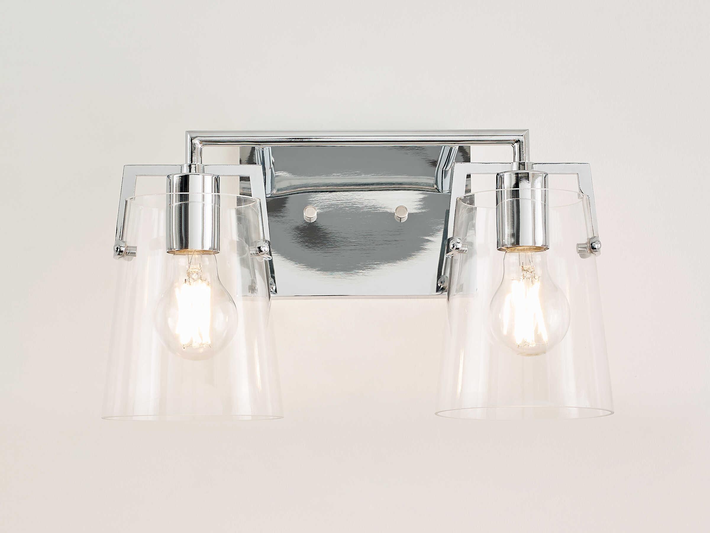 Visual Comfort Studio Crofton 2-Light Chrome Vanity Light