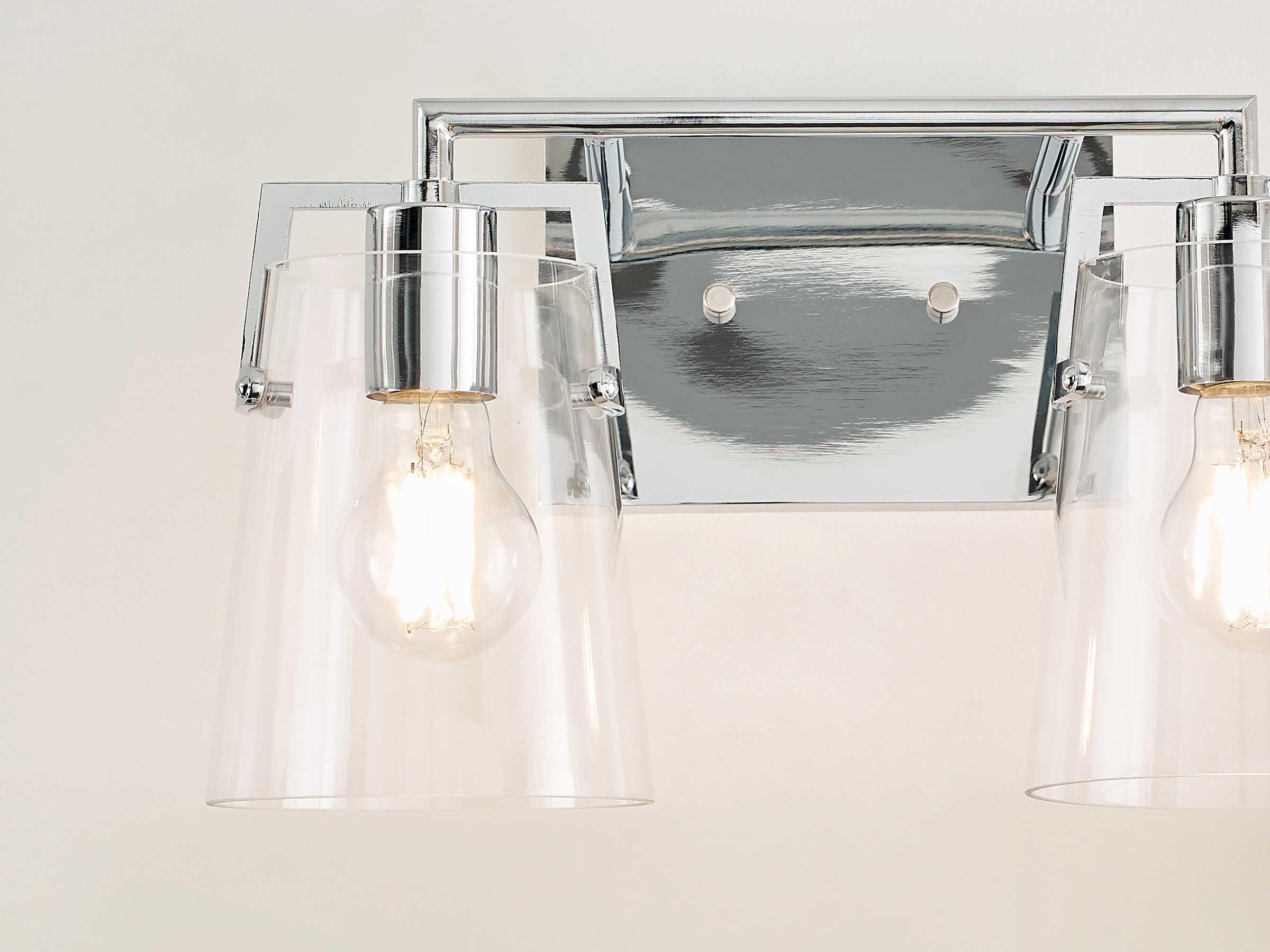 Visual Comfort Studio Crofton 2-Light Chrome Vanity Light