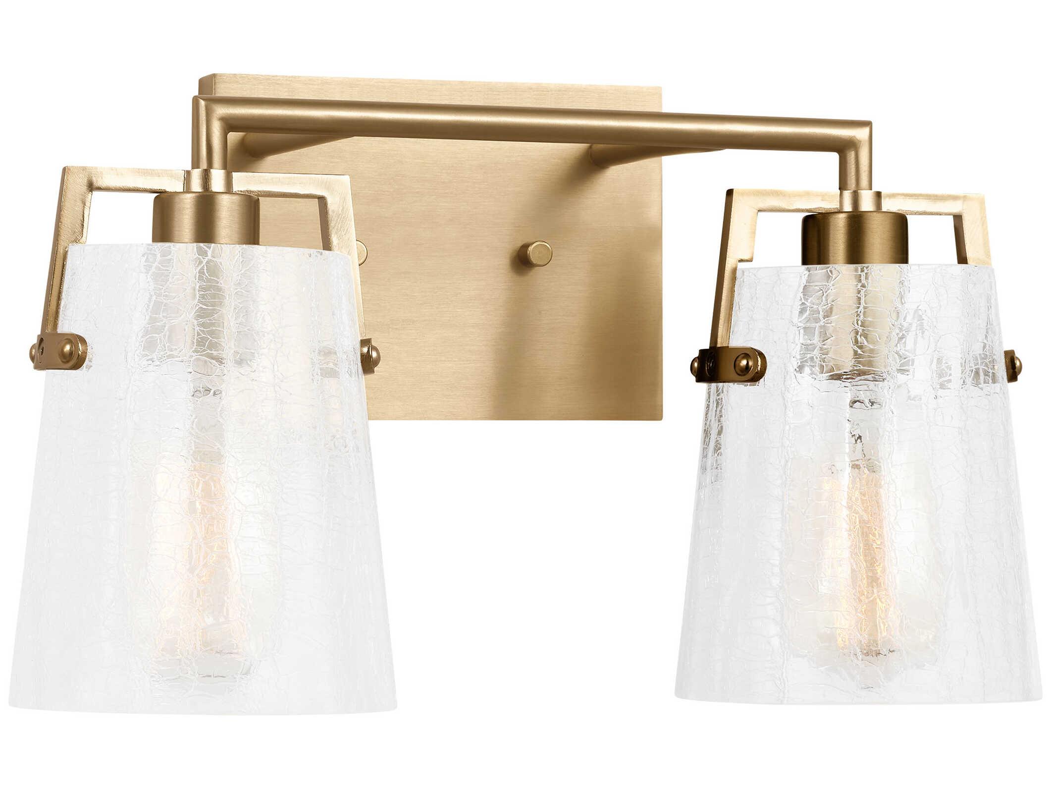 Visual Comfort Studio Crofton 2-Light Satin Brass Vanity Light
