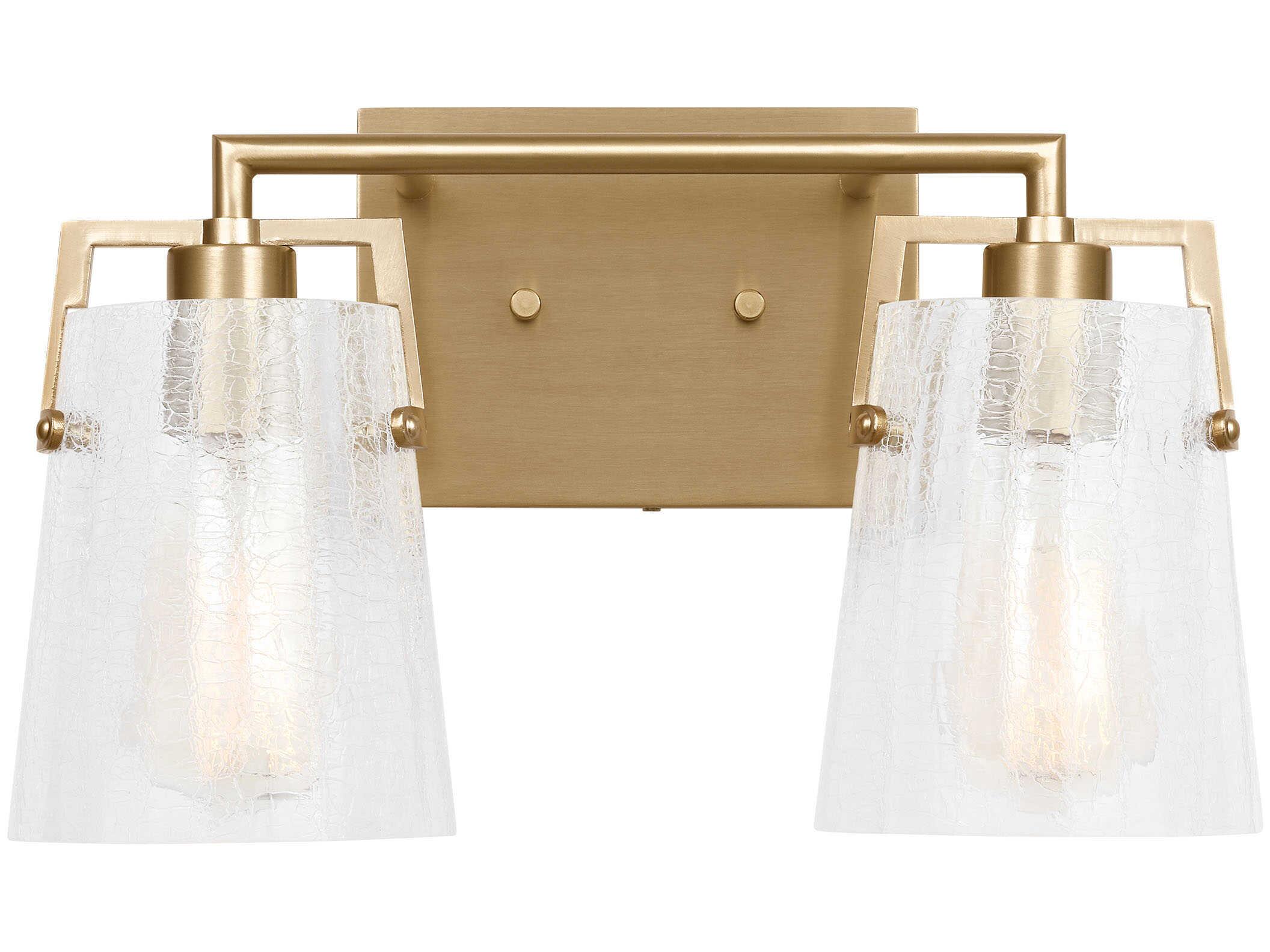 Visual Comfort Studio Crofton 2-Light Satin Brass Vanity Light