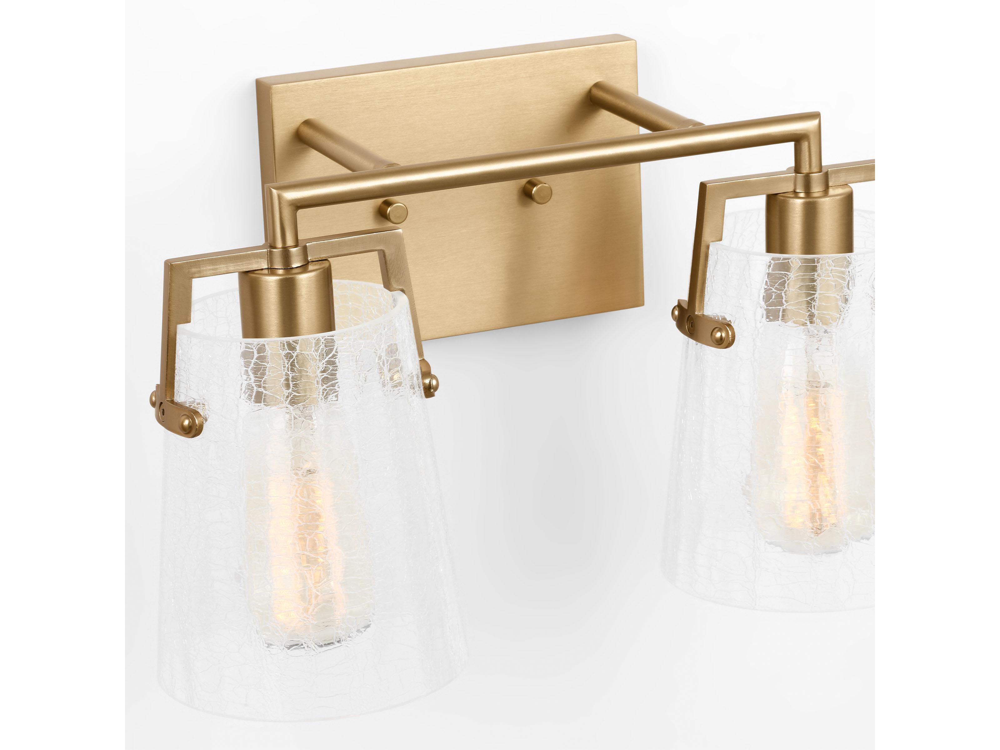 Visual Comfort Studio Crofton 2-Light Satin Brass Vanity Light