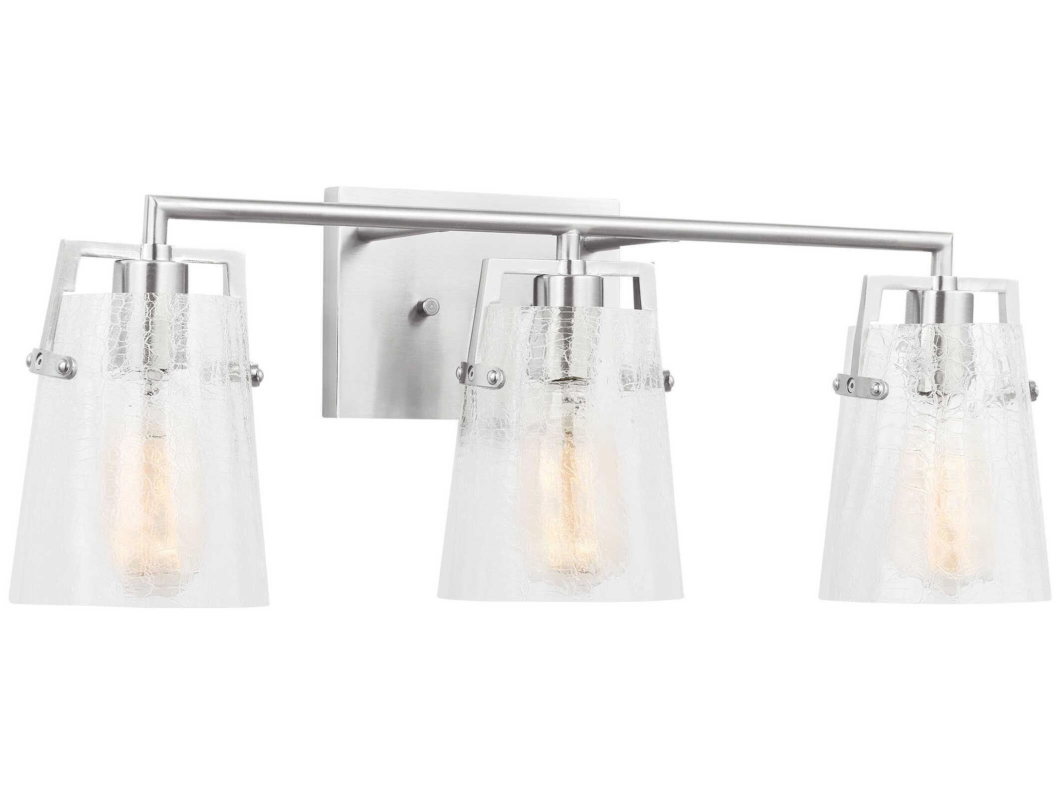 Visual Comfort Studio Crofton 3-Light Brushed Nickel Vanity Light