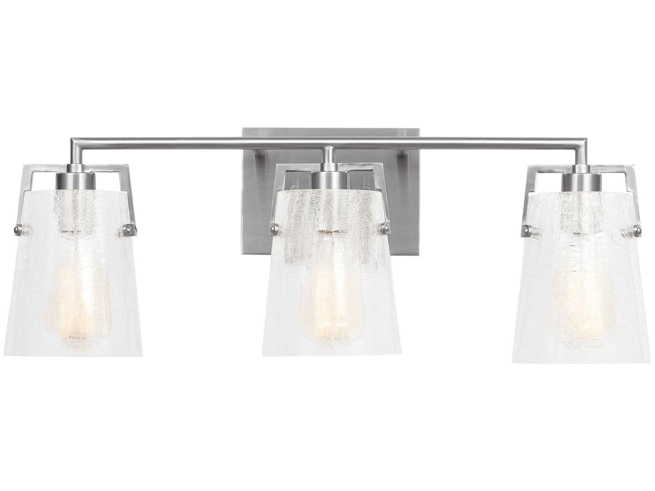 Visual Comfort Studio Crofton 3-Light Brushed Nickel Vanity Light